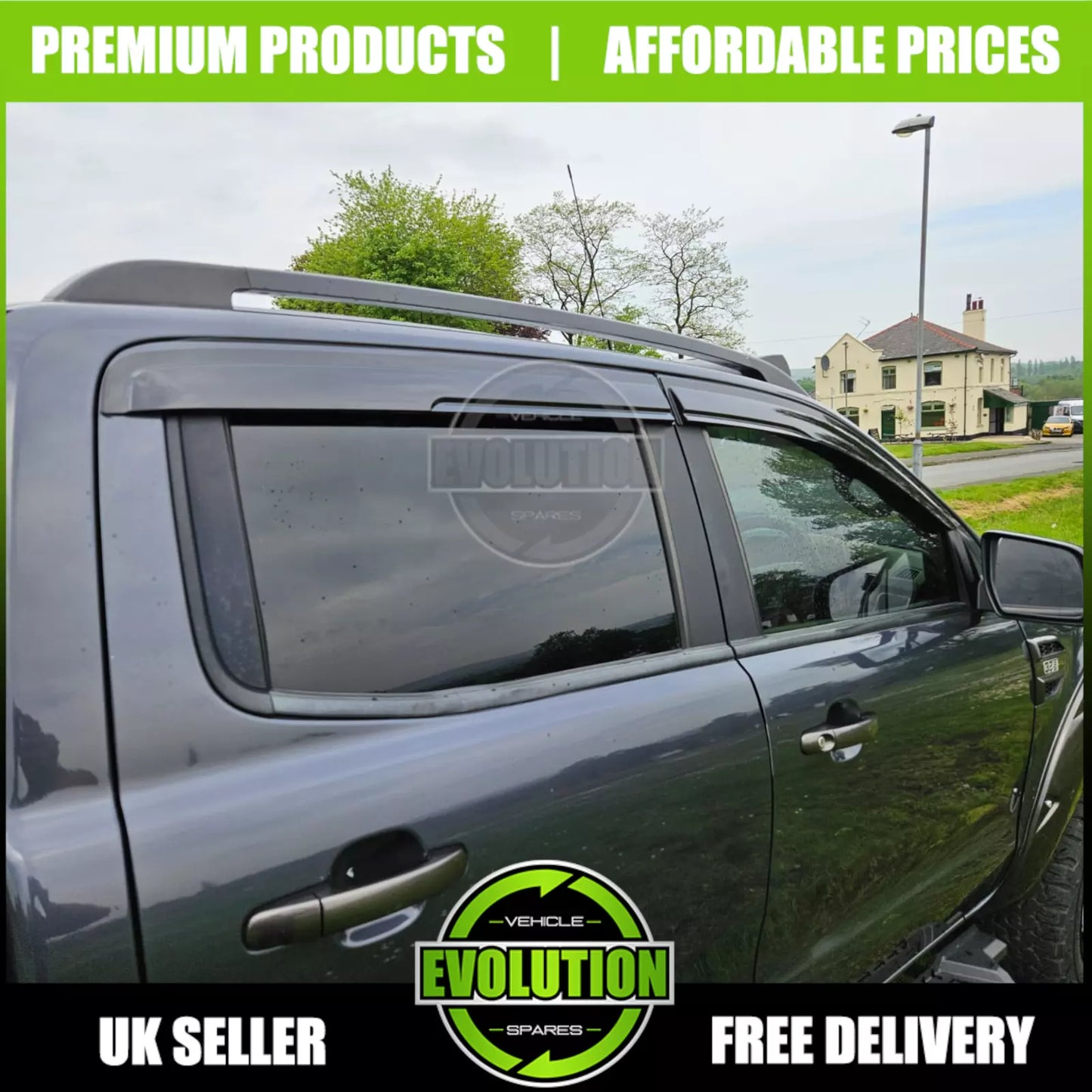 WIND DEFLECTORS WIND SMOKE DEFLECTORS VISORS TO FIT FORD RANGER 2012-2022 OEM