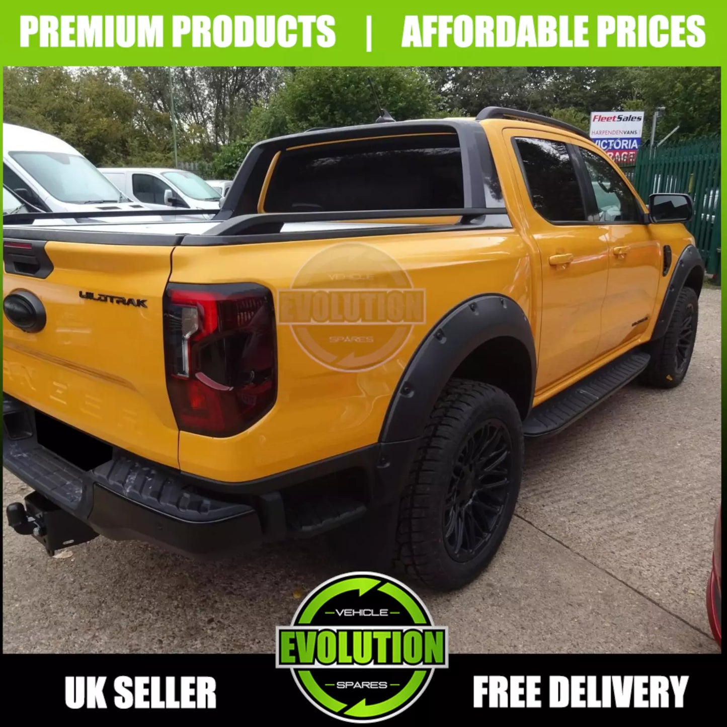 Wheel Arches Bolt Look Wide Fits Ford Ranger 2023- T9 Fenders 9 INCH PARK ASSIST