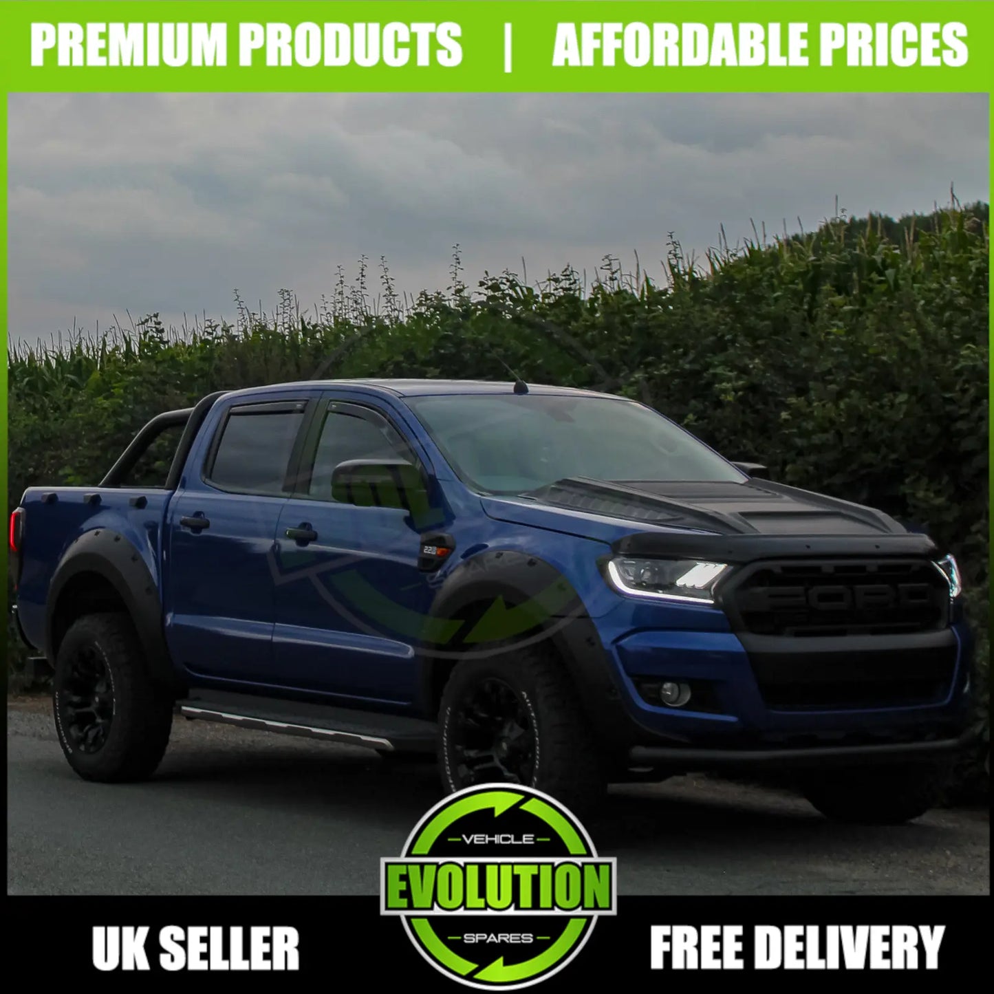 Bonnet Scoop Grill Vent Large To FIT FORD RANGER 2016-2022 T7 T8
