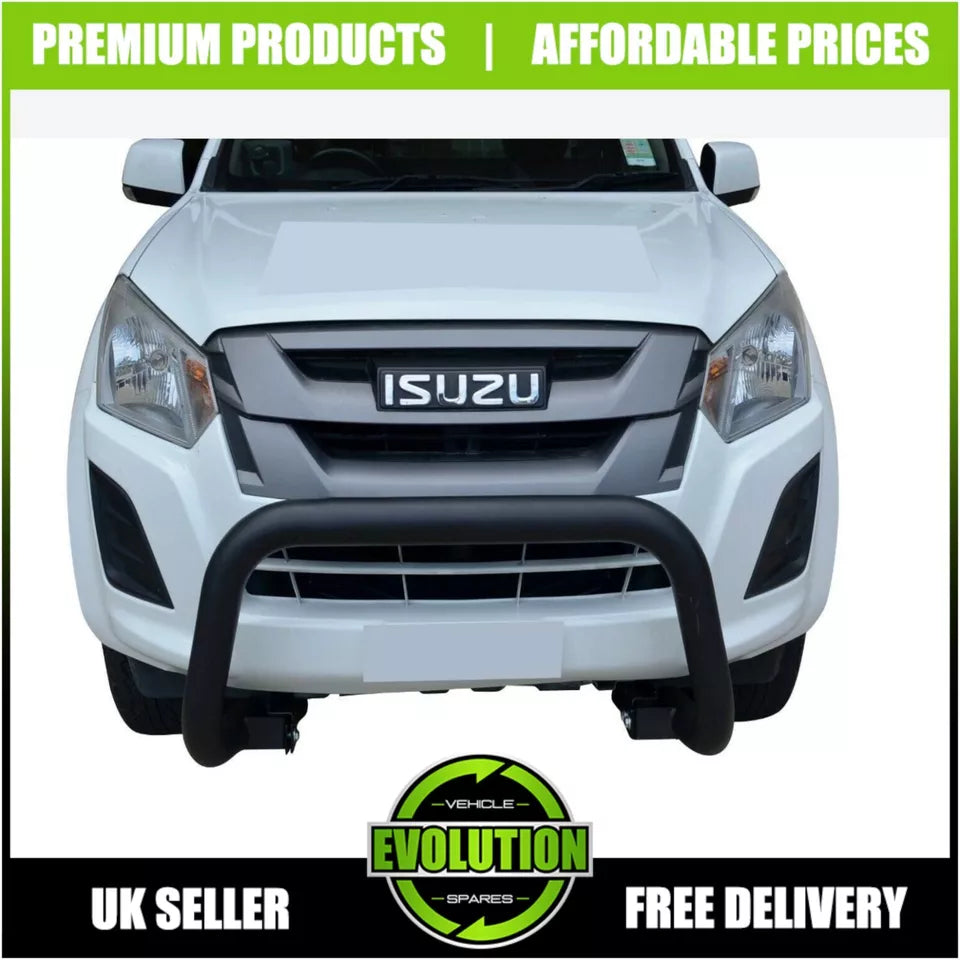 TO FIT ISUZU D-MAX BLACK AXLE NUDGE A-BAR, BULL BAR GUARD 2012-2020