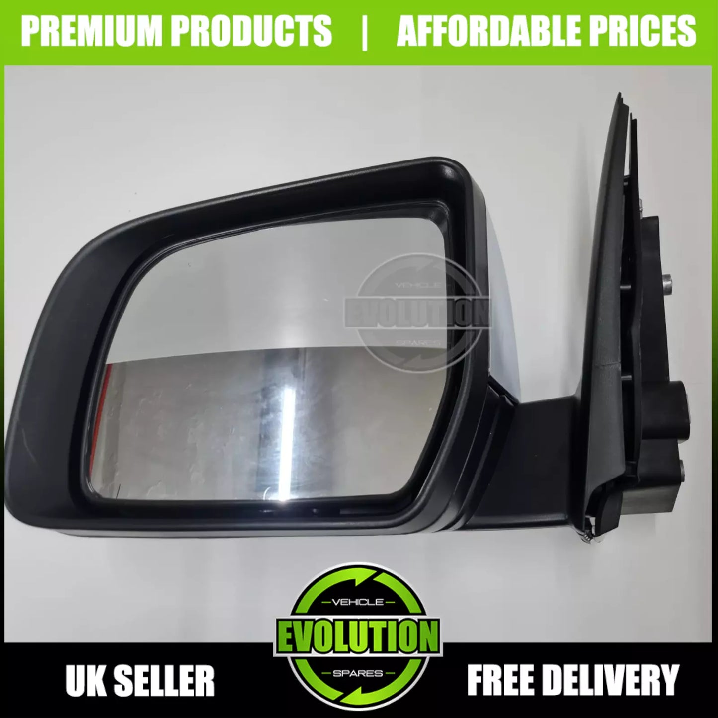 TO FIT FORD RANGER 2011-2022 Door Wing Mirror Chrome Electric PASSENGER LEFT