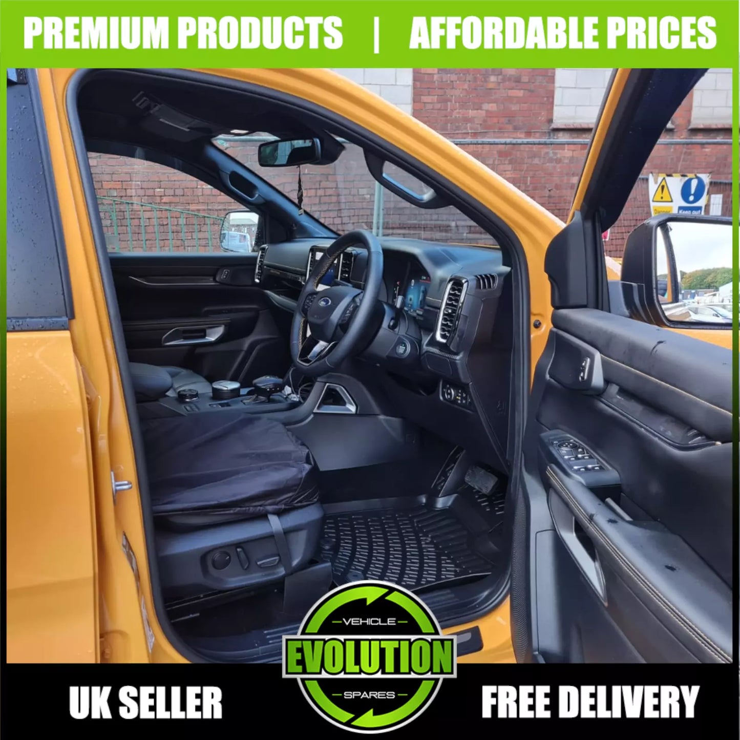 EVS Rubber Floor Mat Tailored Mats Tray to FIT FORD Ranger T9 2023+