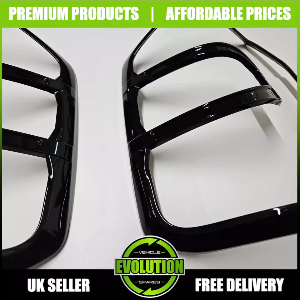 Rear Tail Light Cover Covers Guard Gloss black For Ford Ranger 2023 2024- T9