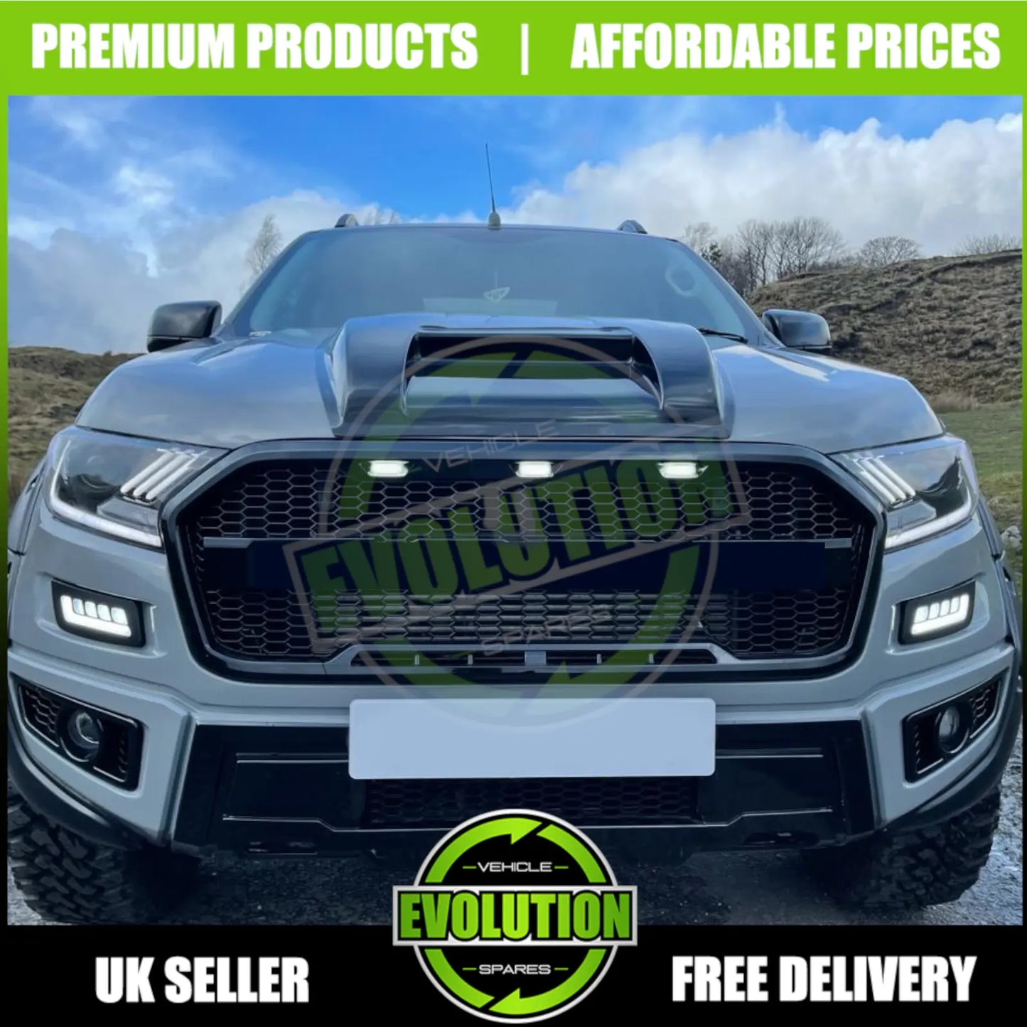 LED MUSTANG HEADLIGHTS SEQUENTIAL INDICATOR TO FIT FORD RANGER 2016-2022 T7 T8