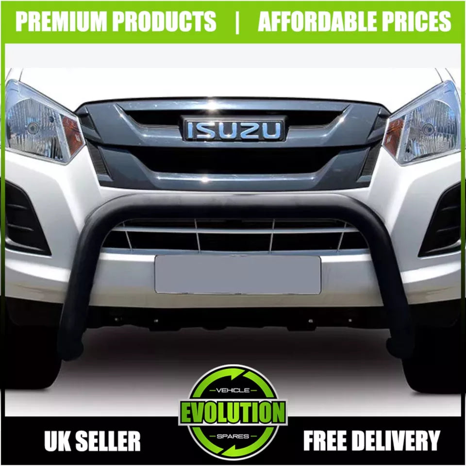 TO FIT ISUZU D-MAX BLACK AXLE NUDGE A-BAR, BULL BAR GUARD 2012-2020