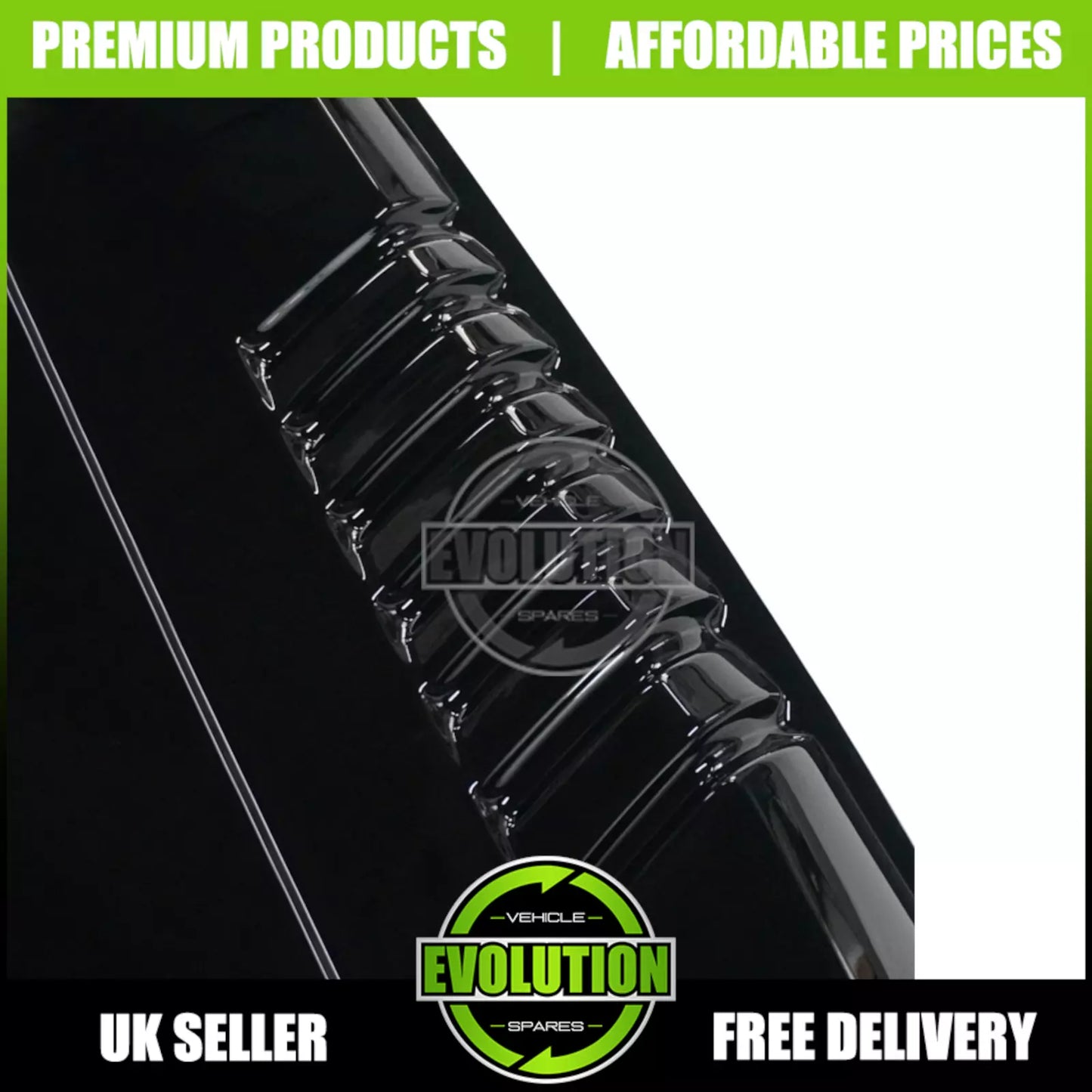 Raptor Style Bonnet Scoop Grill Vent Gloss Black To FIT FORD RANGER 16-22 T7 T8