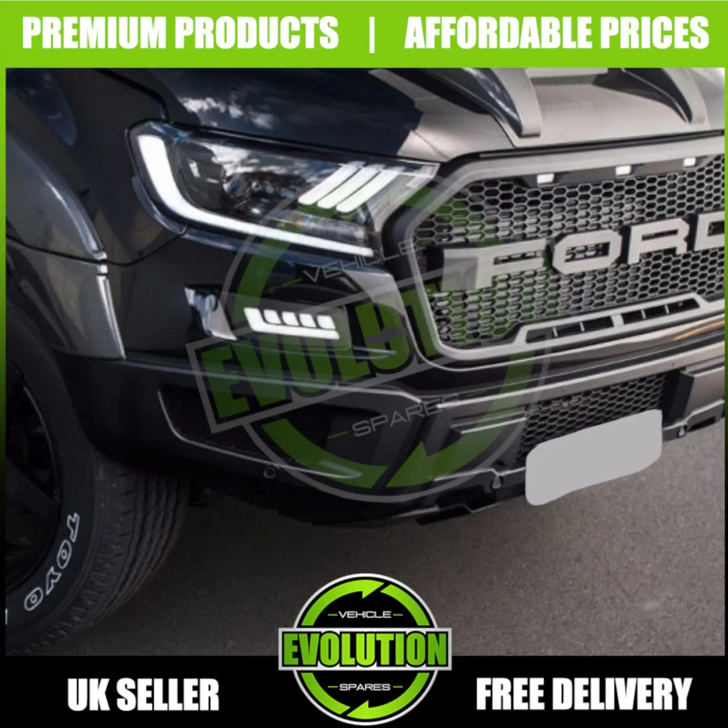 Raptor Style Bonnet Scoop Grill Vent To FIT FORD RANGER 2016-2022 T7 T8