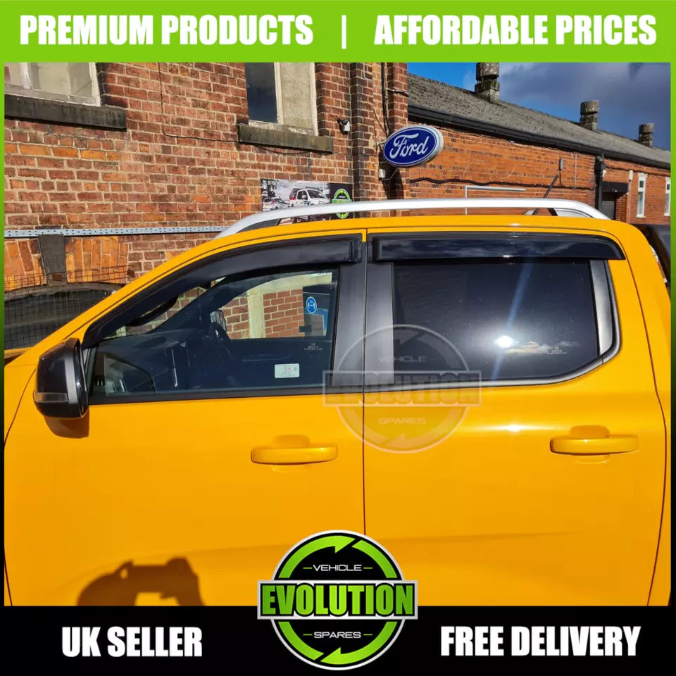 EVS WIND DEFLECTORS WIND RAIN DEFLECTORS VISORS TO FIT FORD RANGER 2023+ T9