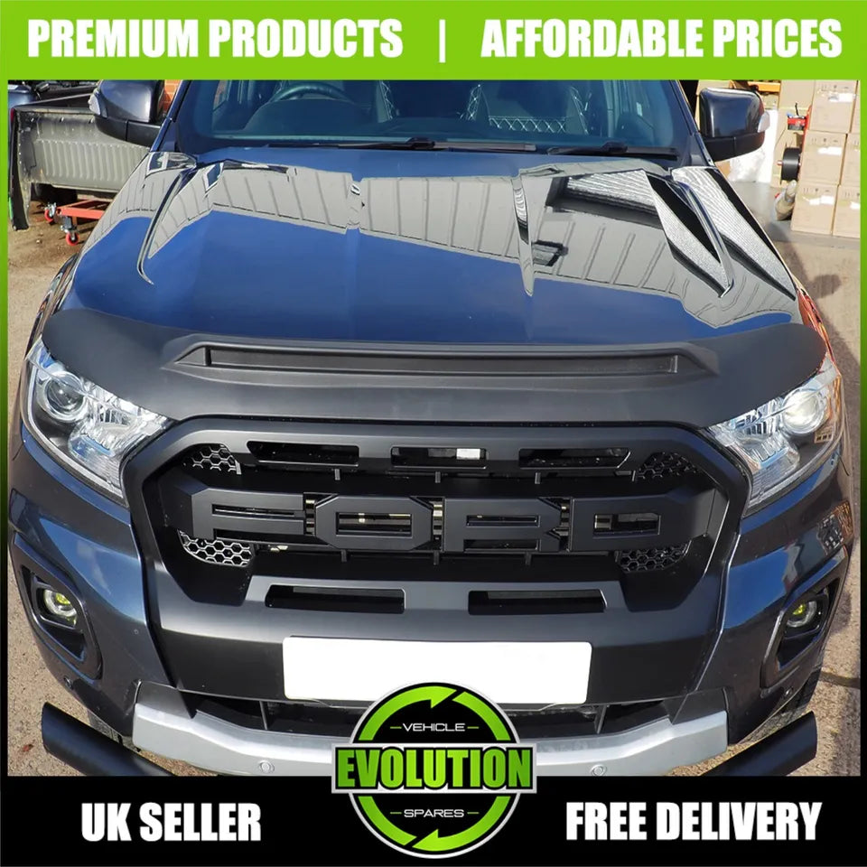 BONNET GUARD BUG DEFLECTOR TO FIT FORD RANGER T6 T7 2015-2022 PROTECTOR NEW