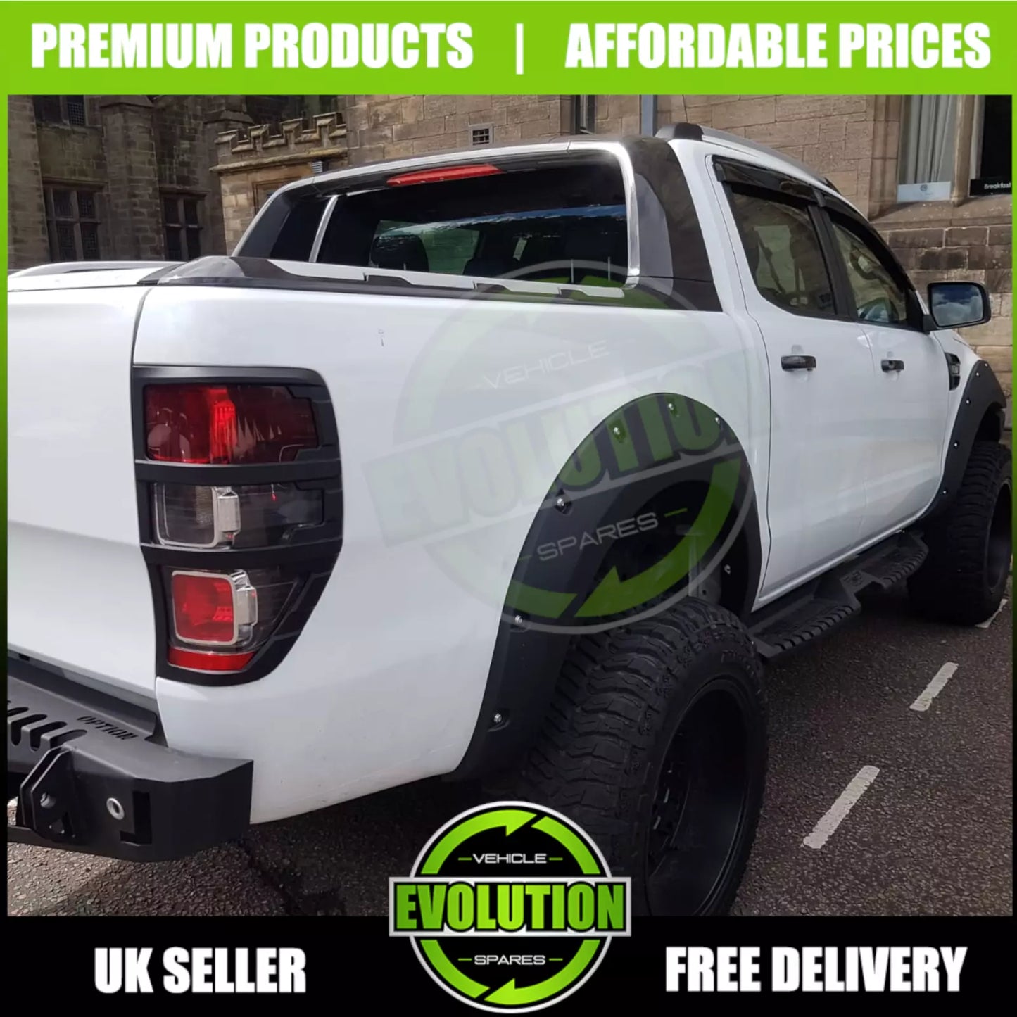 Wide Wheel Arches Fender Flares - Matte Black TO FIT FORD RANGER 2015-2019 T7