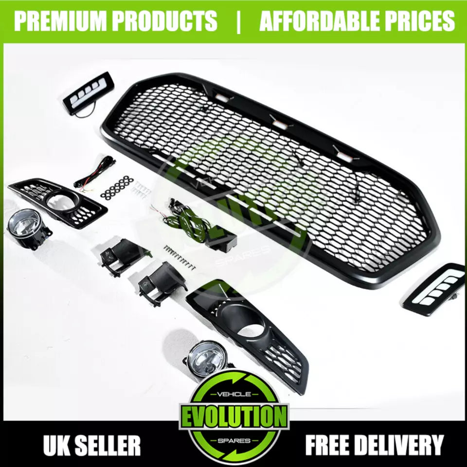 TO FIT Ford Ranger Body Kit Wheel Arches Grille and Bumper Complete Kit 2016-2023