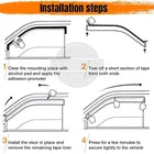 Ford Ranger T6 T7 T8 (2012-2022) Wind Deflectors | Rain Guards Visors | Stick-On