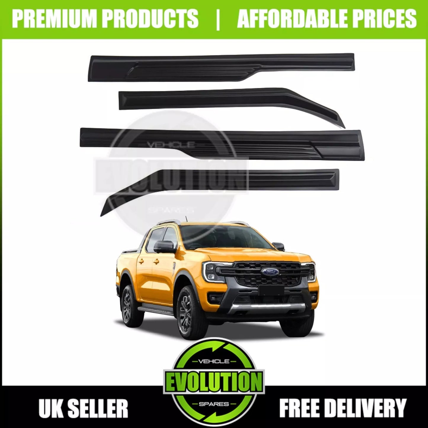 DOOR CLADDING MOULDING TRIM PROTECTION BODY KIT FOR FORD RANGER T9 2023-