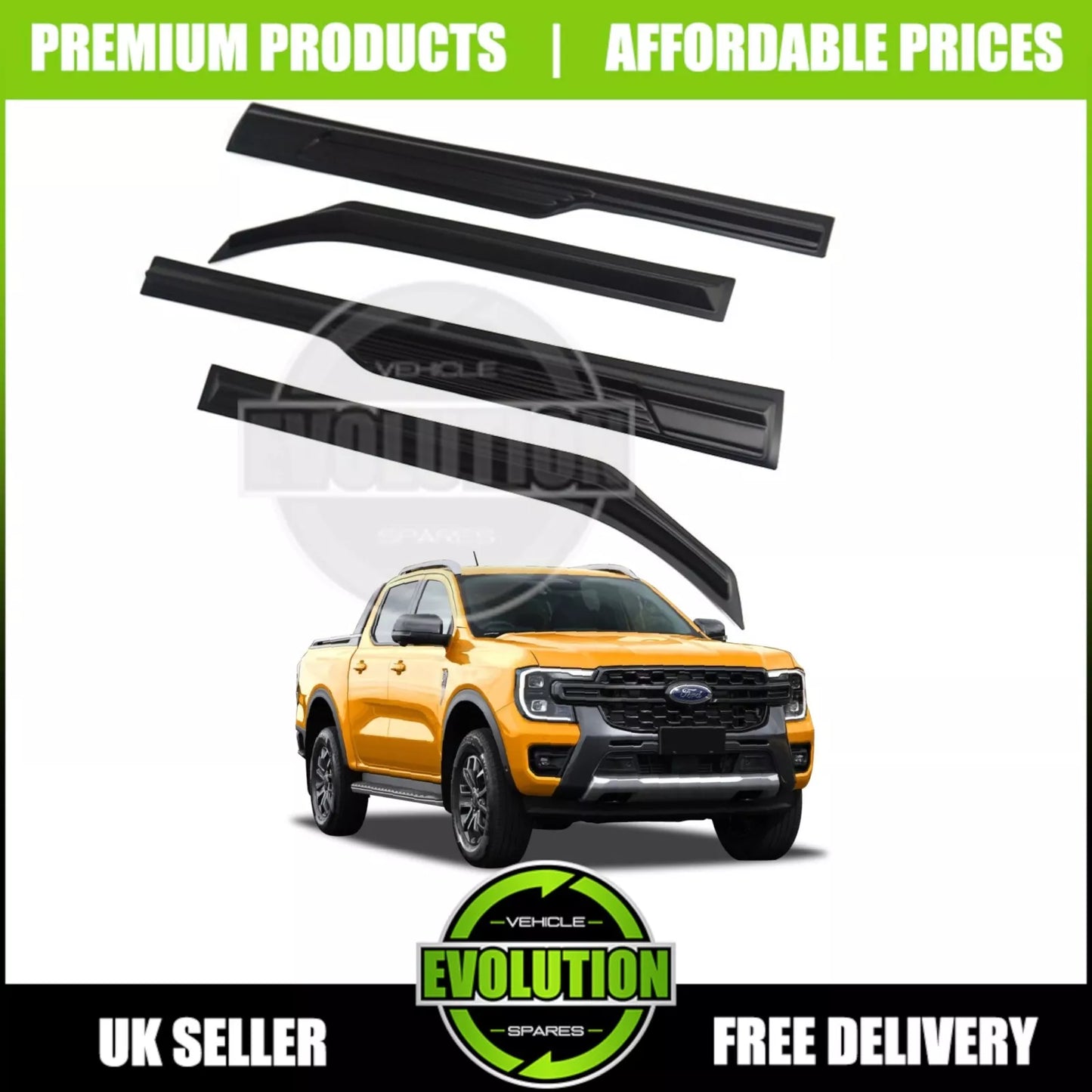 DOOR CLADDING MOULDING TRIM PROTECTION BODY KIT FOR FORD RANGER T9 2023-