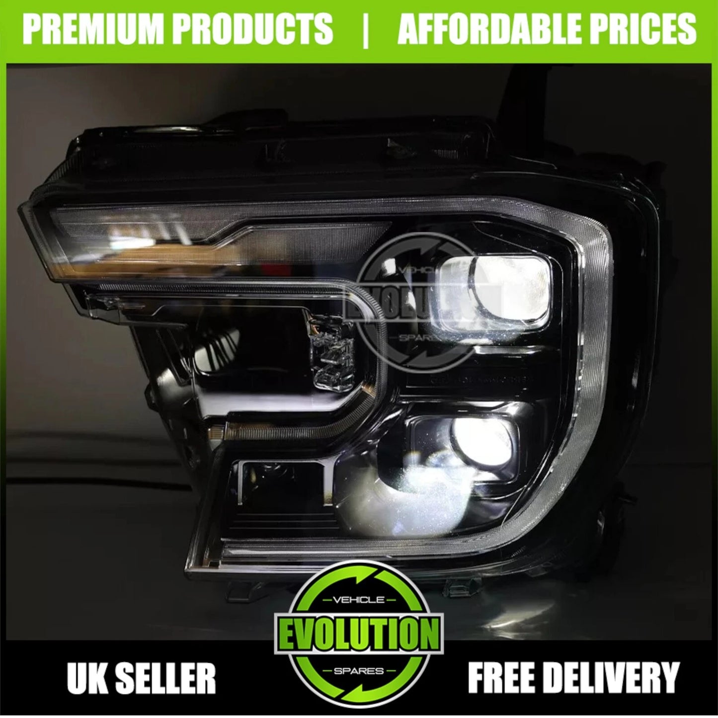 Passenger side Left LED Headlight For Ford Ranger T9 2022-2025 Front Left LH