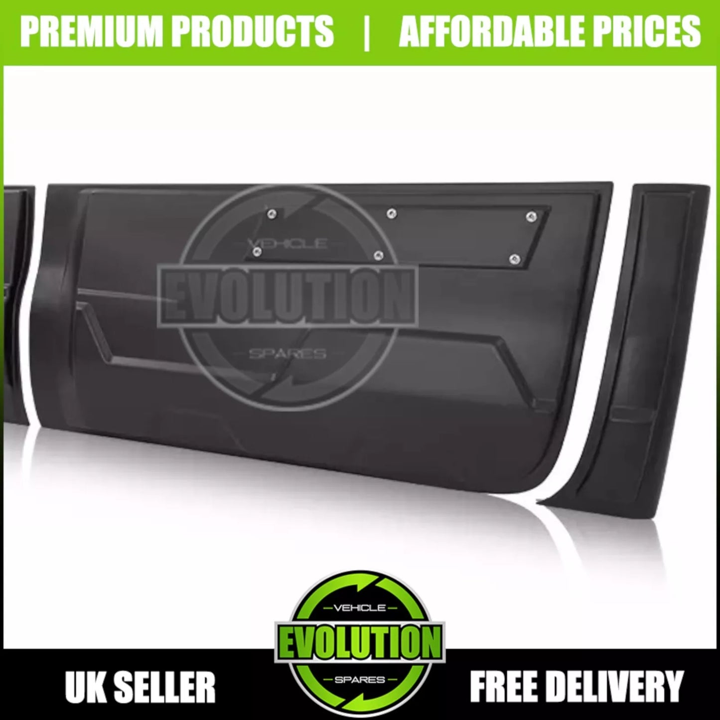 MATT BLACK SIDE DOOR BODY KIT CLADDING TRIM FITS FORD RANGER 2012-2021 T6 T7 T8