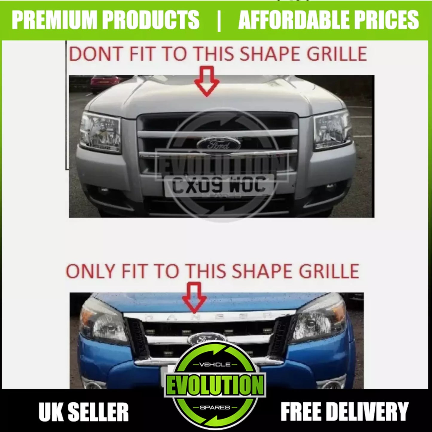 BONNET GUARD BUG DEFLECTOR TO FIT FORD RANGER 2010-2012 PROTECTOR NEW