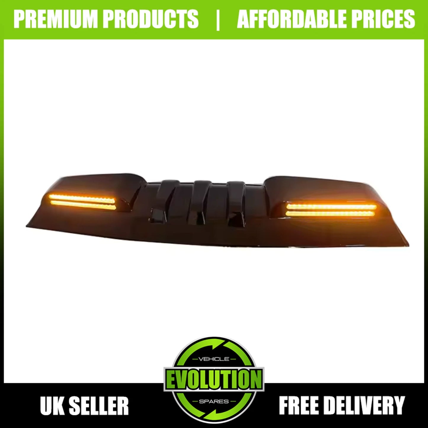 LED ROOF LIGHT GLOSS BLACK WHITE MOUNTED BAR POD FOR FORD RANGER T9 2023-