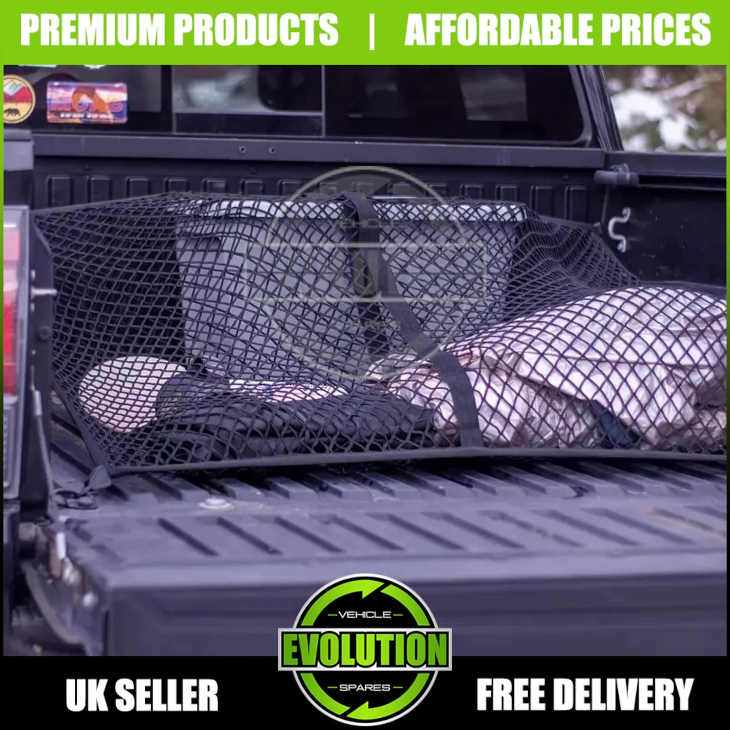 Large Cargo Net Nylon Elastic Mesh Luggage Pickup Fits Ford Ranger 2012-2025