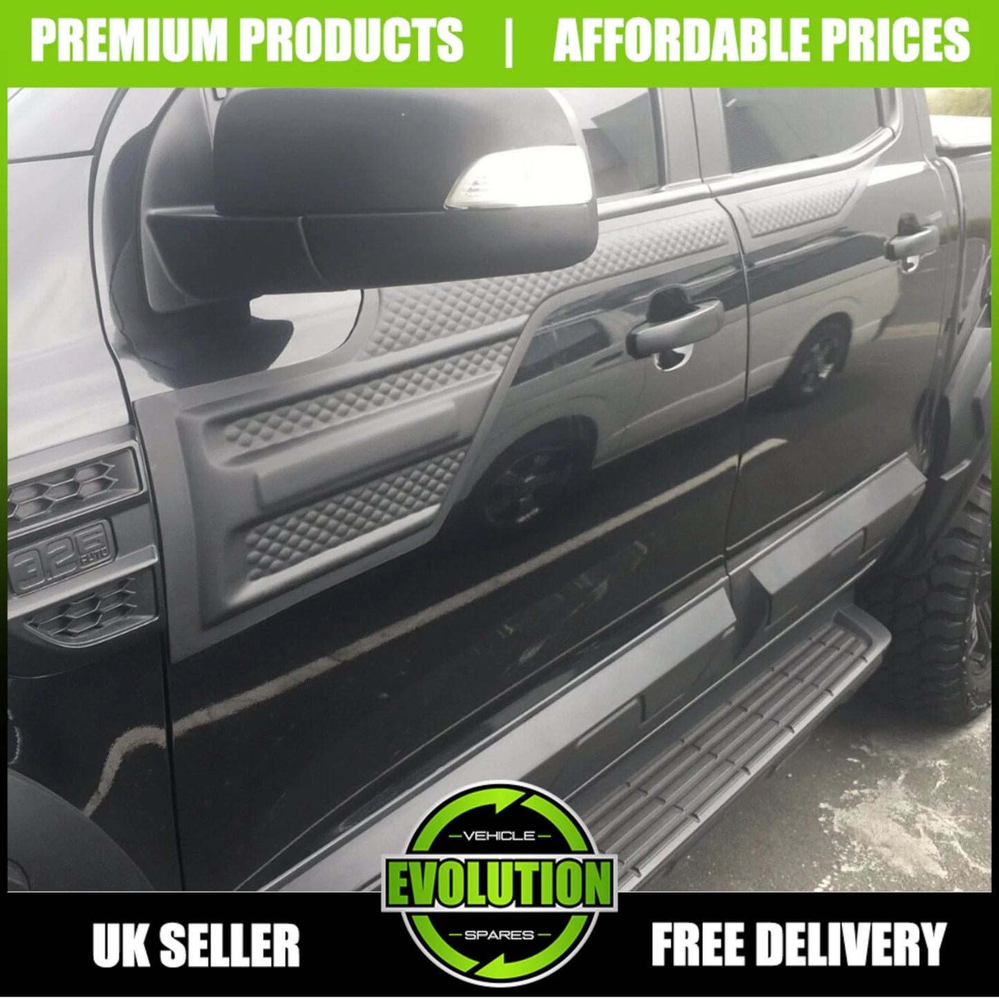 DOOR TRIM MOULDING CLADDING BODY KIT 4 PIECE FOR FORD RANGER T6 T7 T8 2013-2022