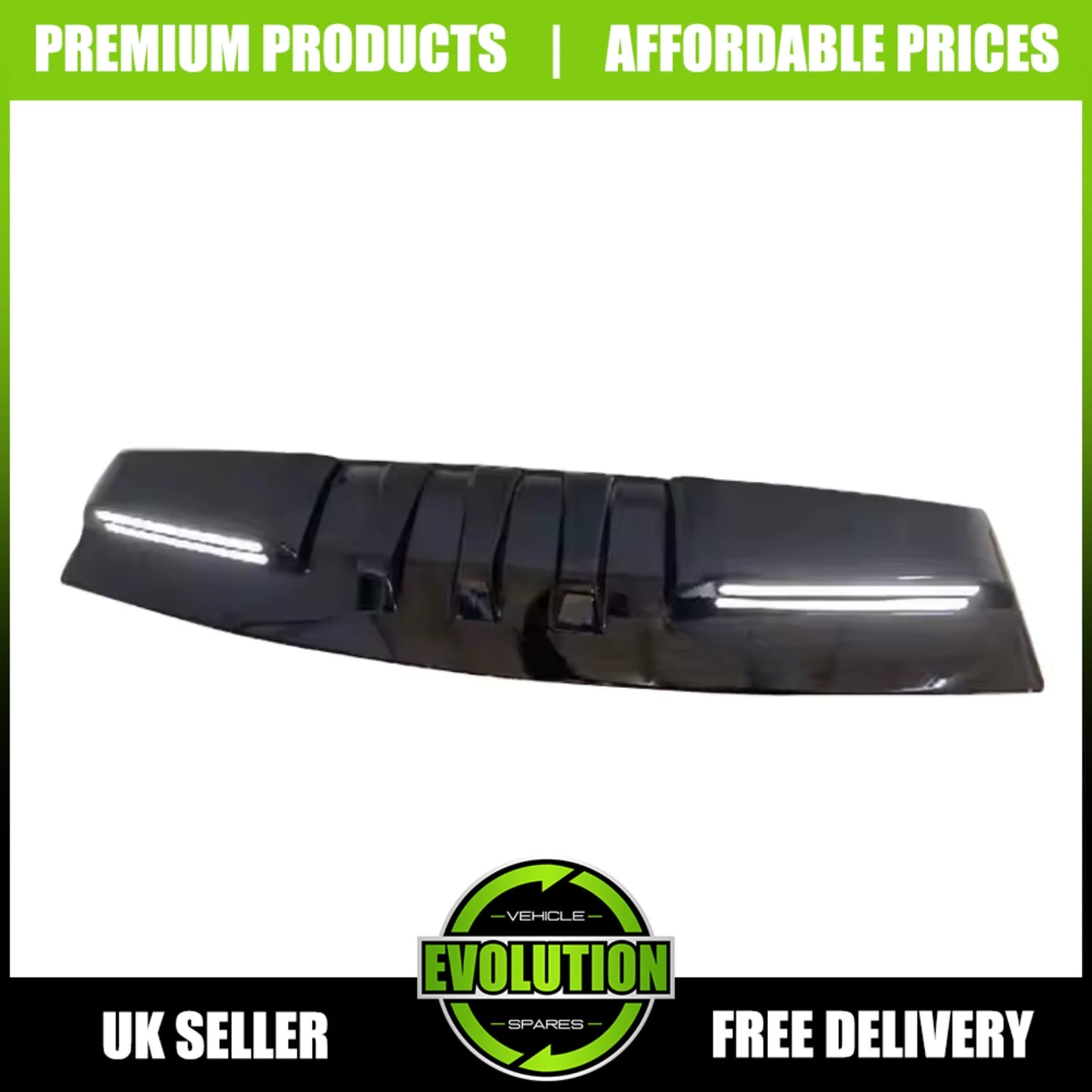 LED ROOF LIGHT GLOSS BLACK WHITE MOUNTED BAR POD FOR FORD RANGER T9 2023-