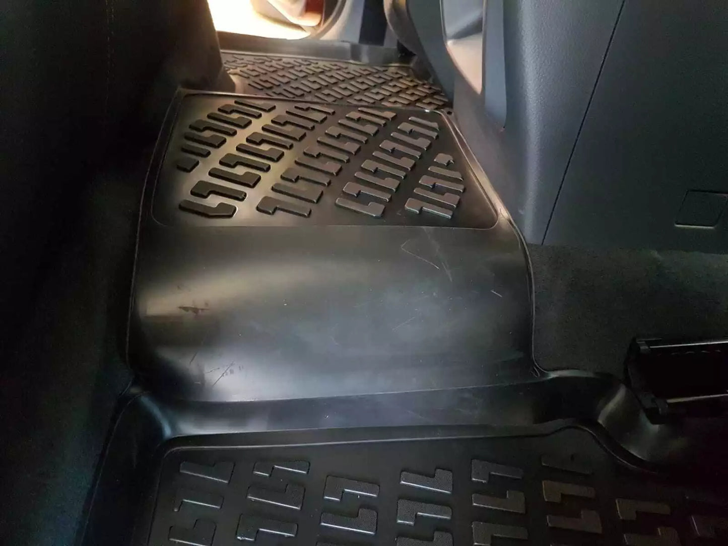 Rubber Floor Mats Tailored Deep Tray VW AMAROK DOUBLE CAB 2019 TO 2022