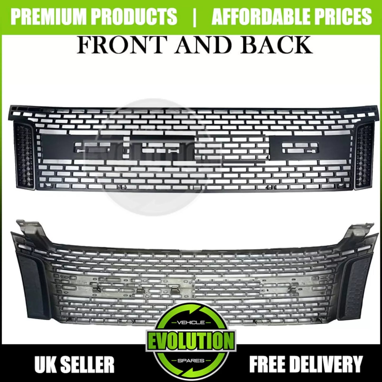 MATTE BLACK FRONT BUMPER GRILLE GRILL FOR FORD RANGER T6 2012-2015