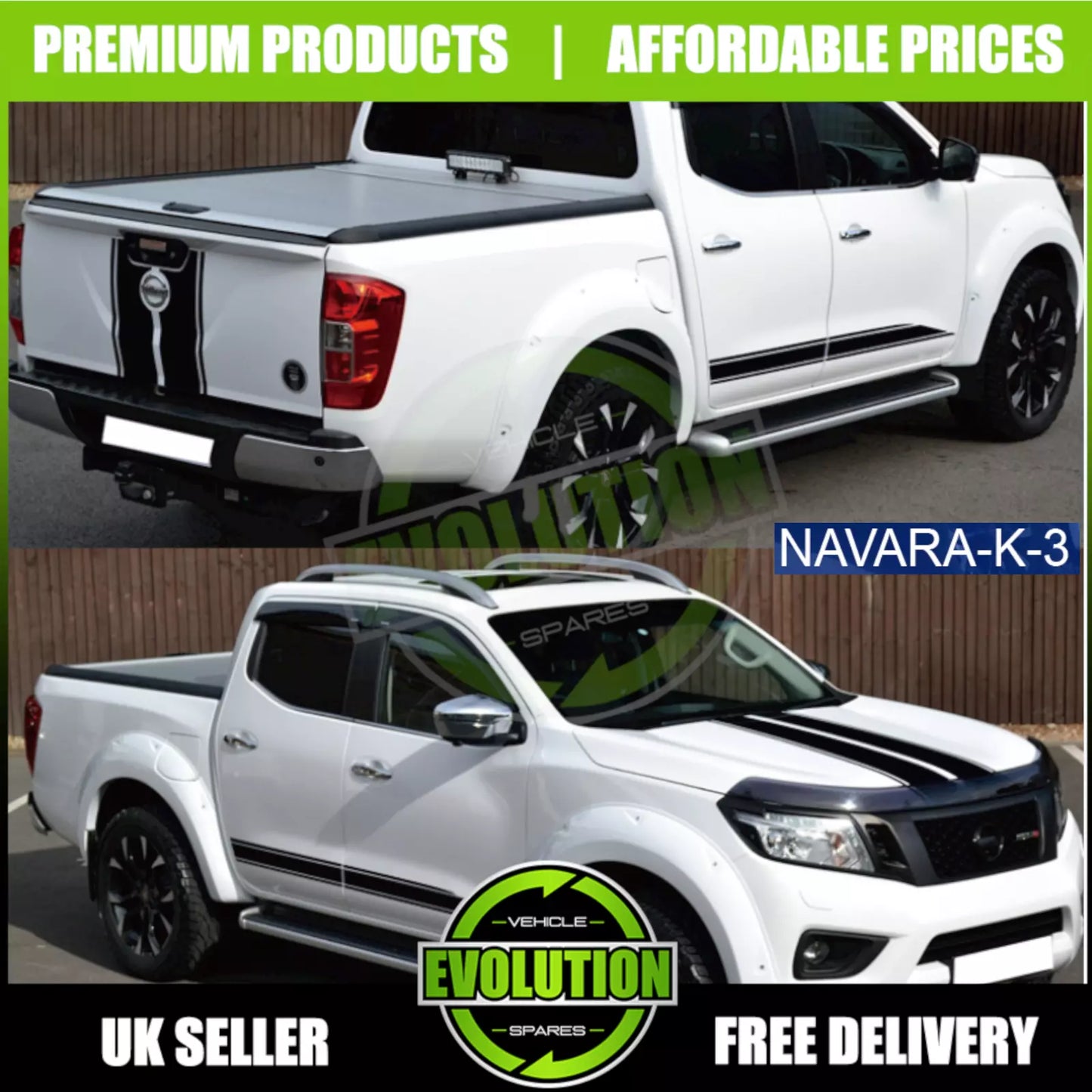 For Nissan Navara NP300 2016-2022 truck Stripe decals stickers graphics tailgate
