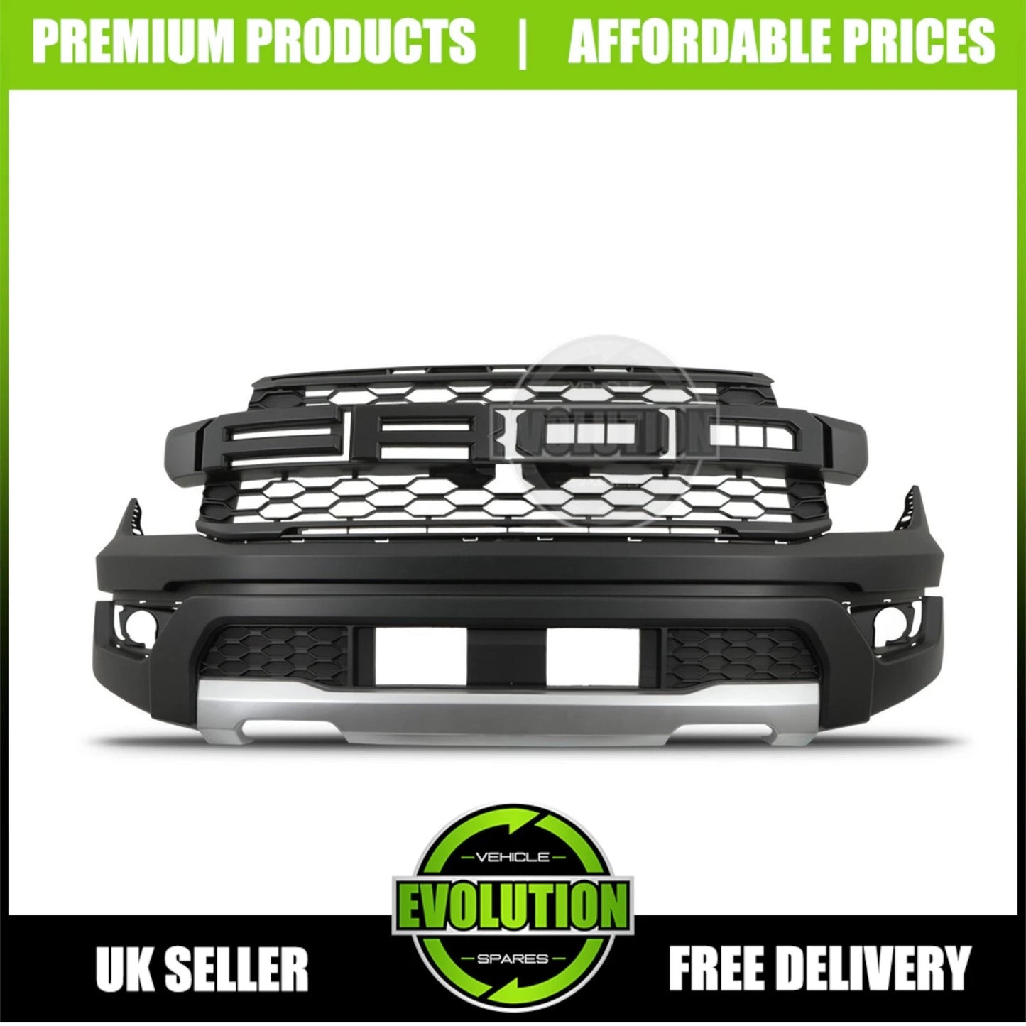 RAPTOR STYLE BUMPER WHEEL ARCHES MATTE BLACK BODYKIT KIT FOR FORD RANGER T9 23+