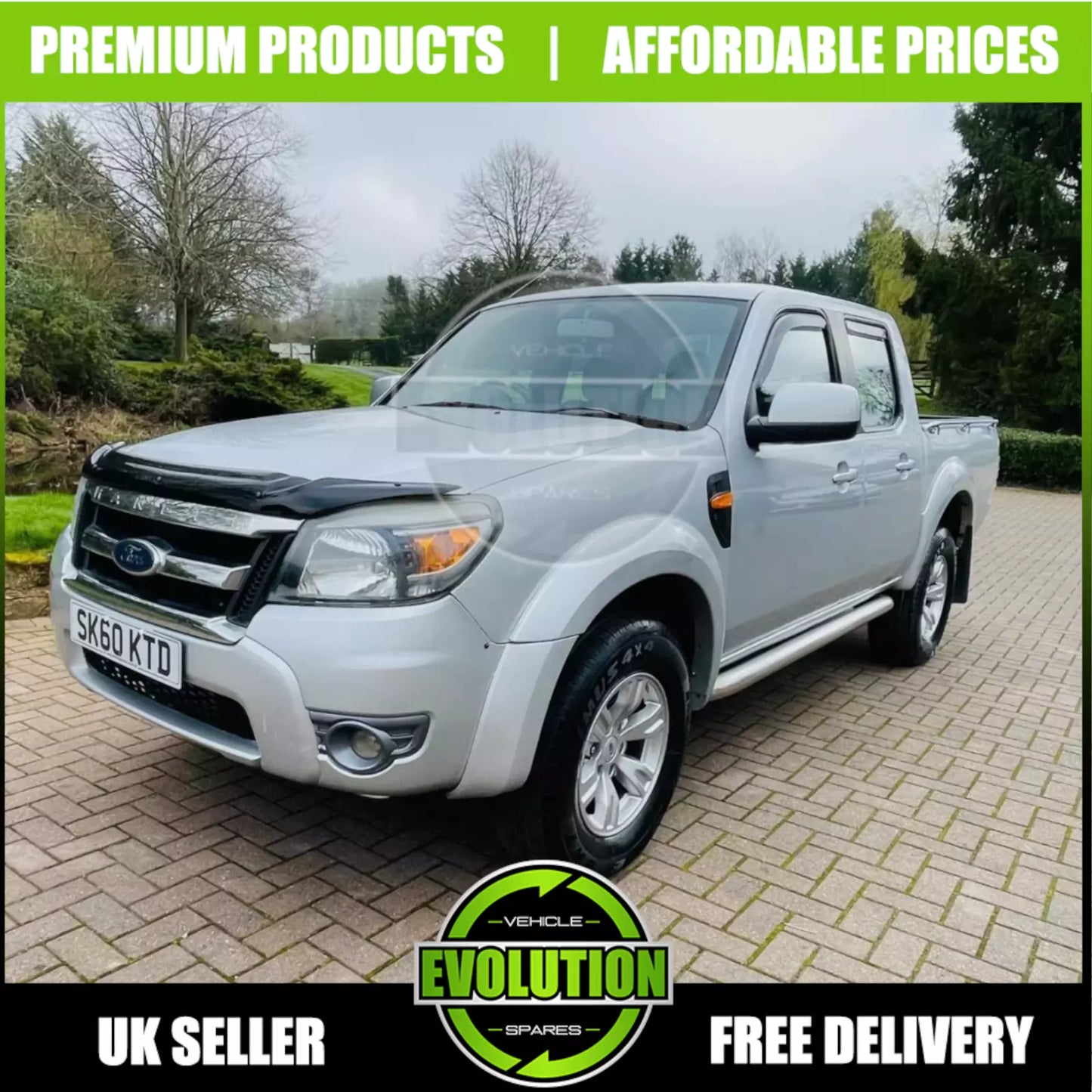 BONNET GUARD BUG DEFLECTOR TO FIT FORD RANGER 2010-2012 PROTECTOR NEW