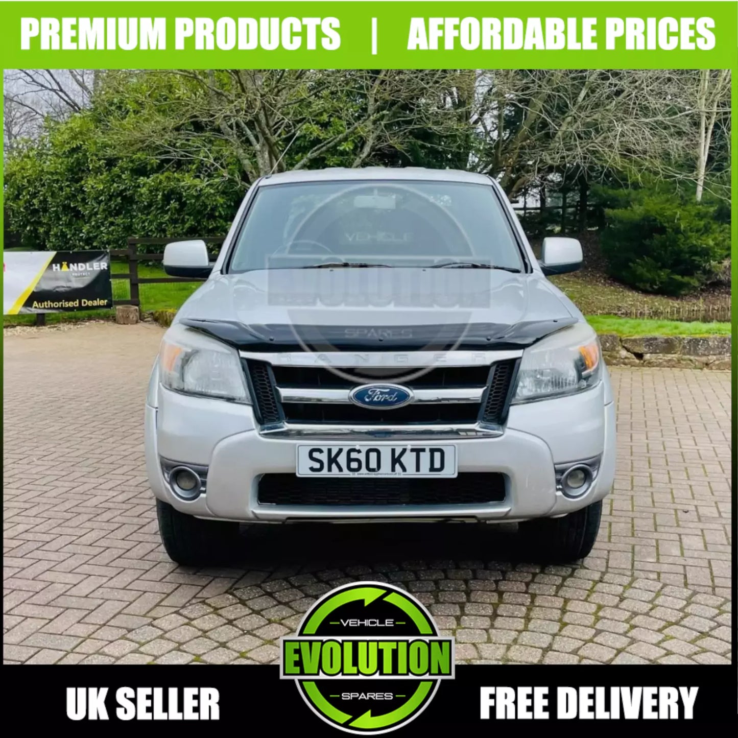 BONNET GUARD BUG DEFLECTOR TO FIT FORD RANGER 2010-2012 PROTECTOR NEW