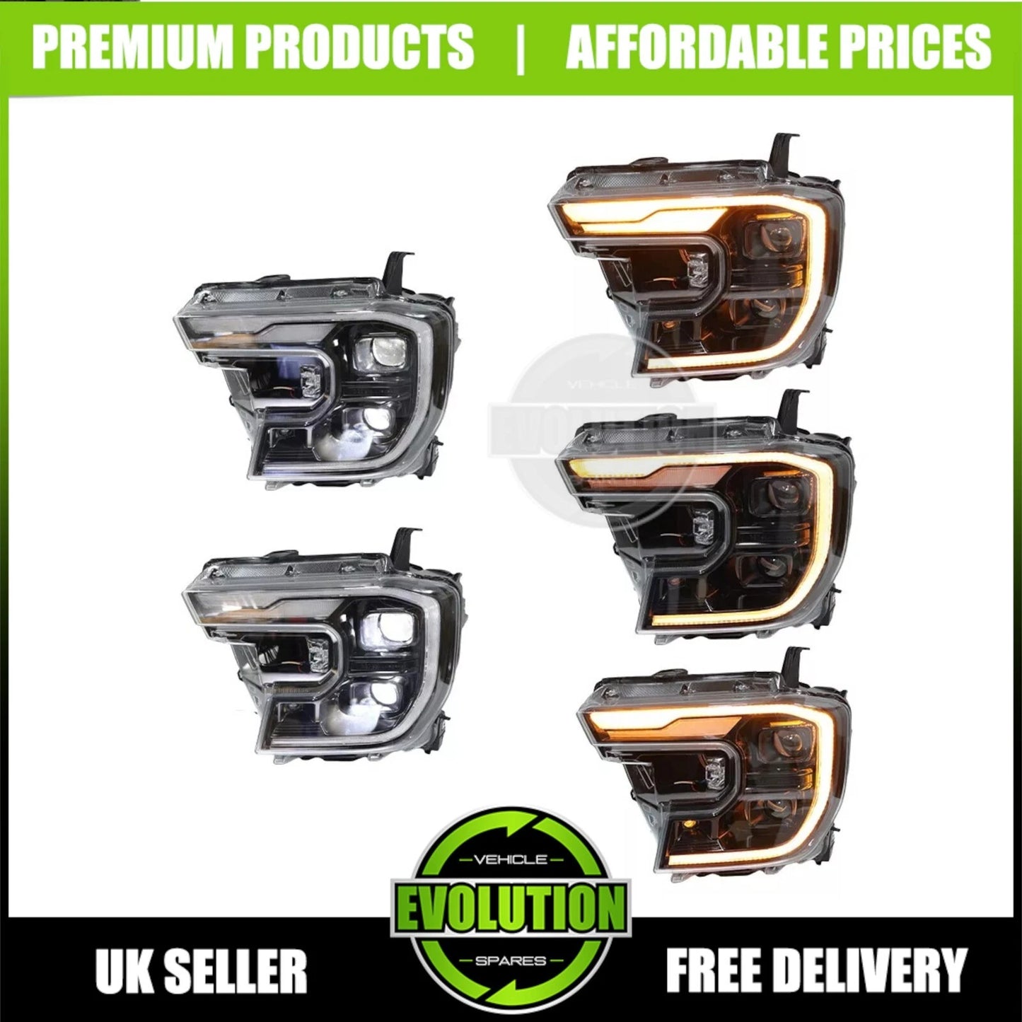 Passenger side Left LED Headlight For Ford Ranger T9 2022-2025 Front Left LH