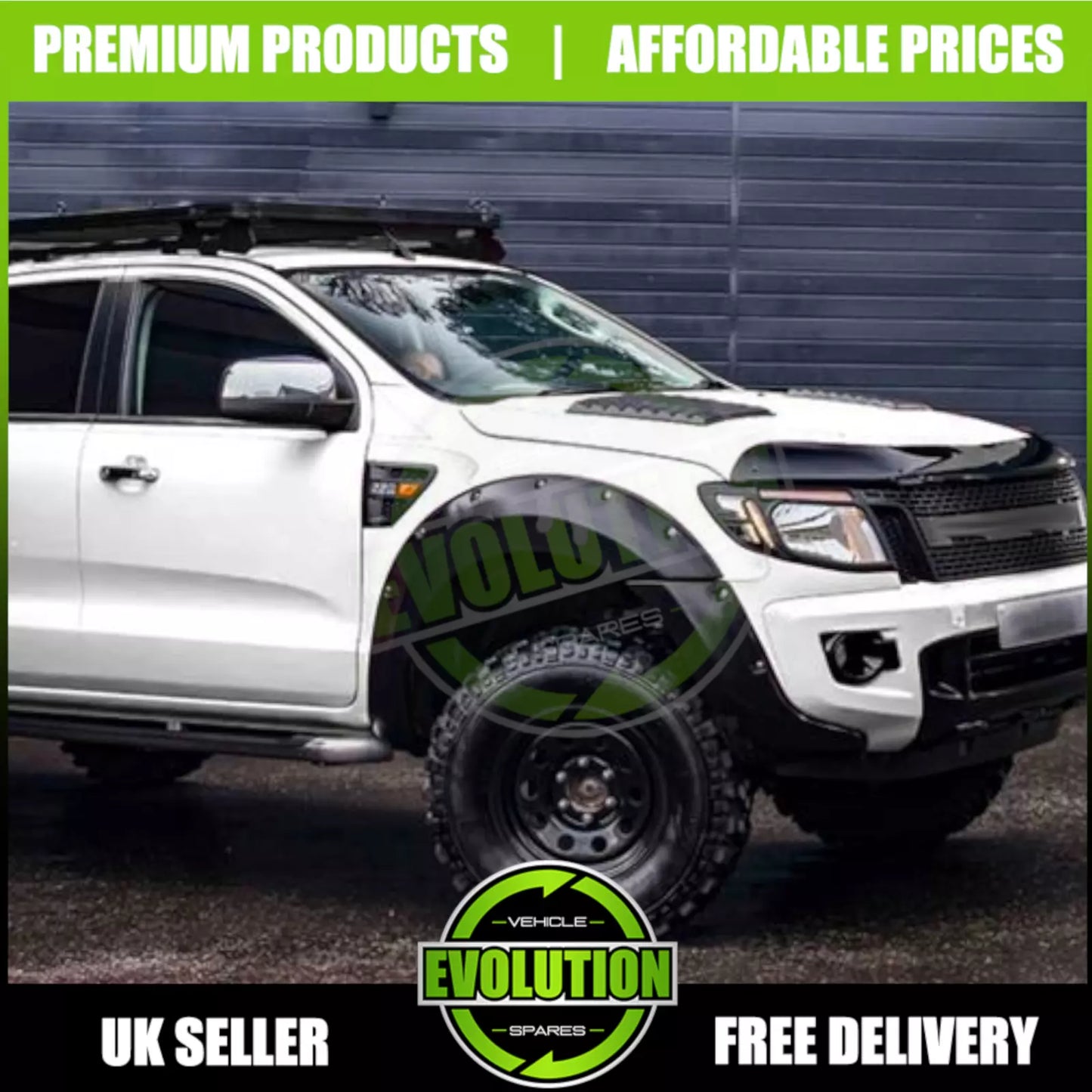 BONNET GUARD BUG DEFLECTOR AND WIND DEFLECTORS TO FIT FORD RANGER T6 2011-2015