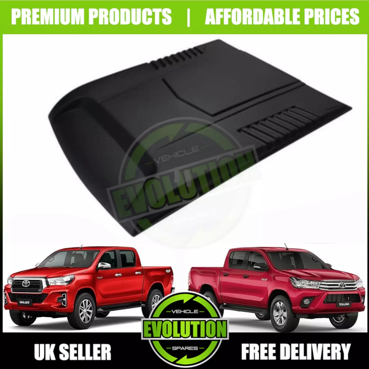 FITS TOYOTA HILUX Bonnet Scoop Grill Vent Hood Cover 2016-2020