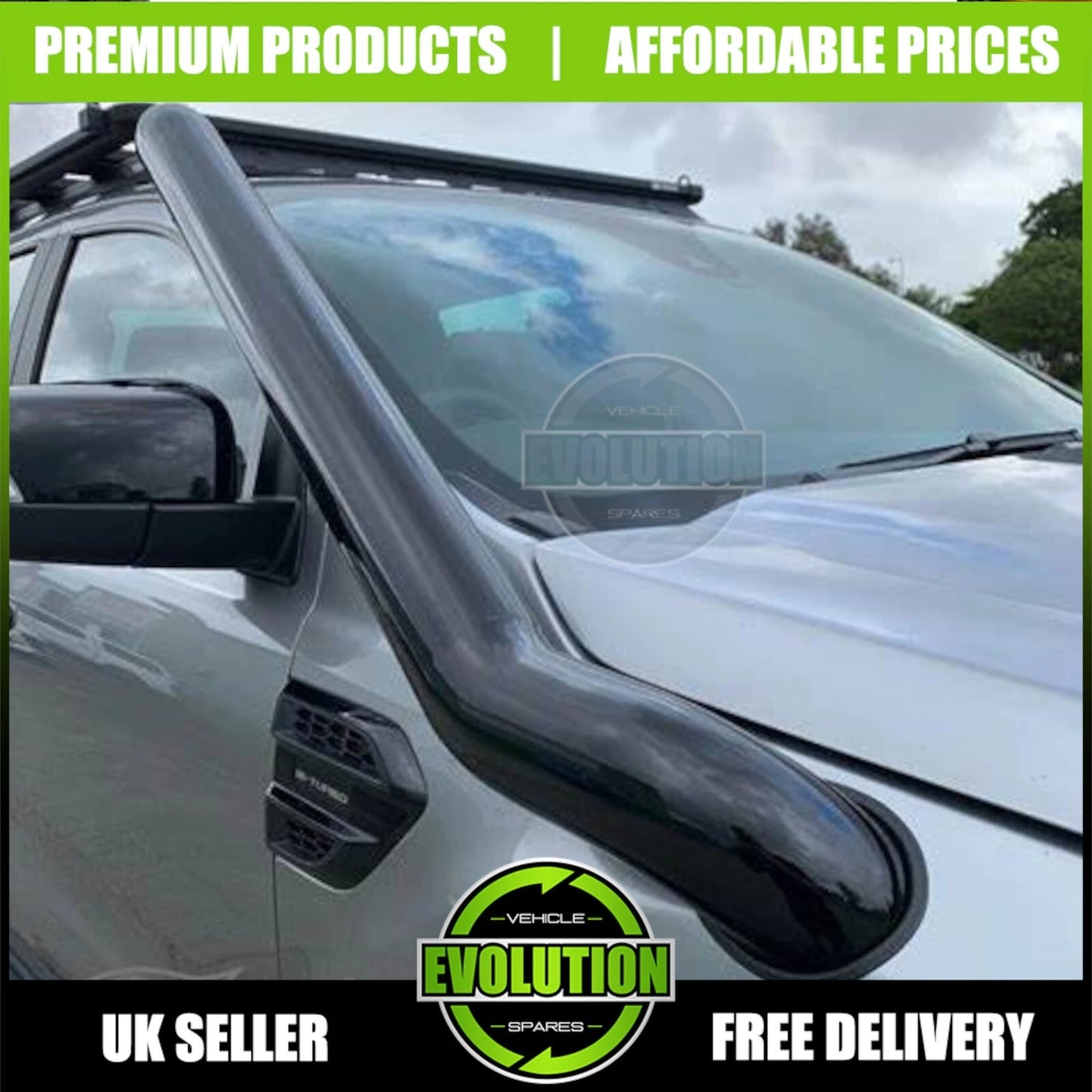 STAINLESS STEEL AIR INTAKE INDUCTION SNORKEL KIT FOR FORD RANGER T6 T7 T8 12-22