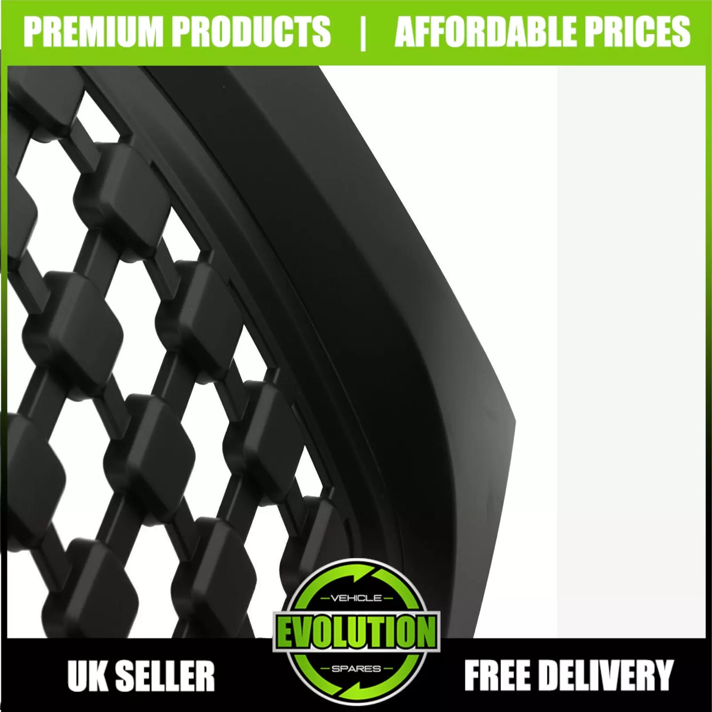 BLACK FRONT BADGELESS DE BADGED GRILLE FITS Mitsubishi L200 2015-2019 TRITON