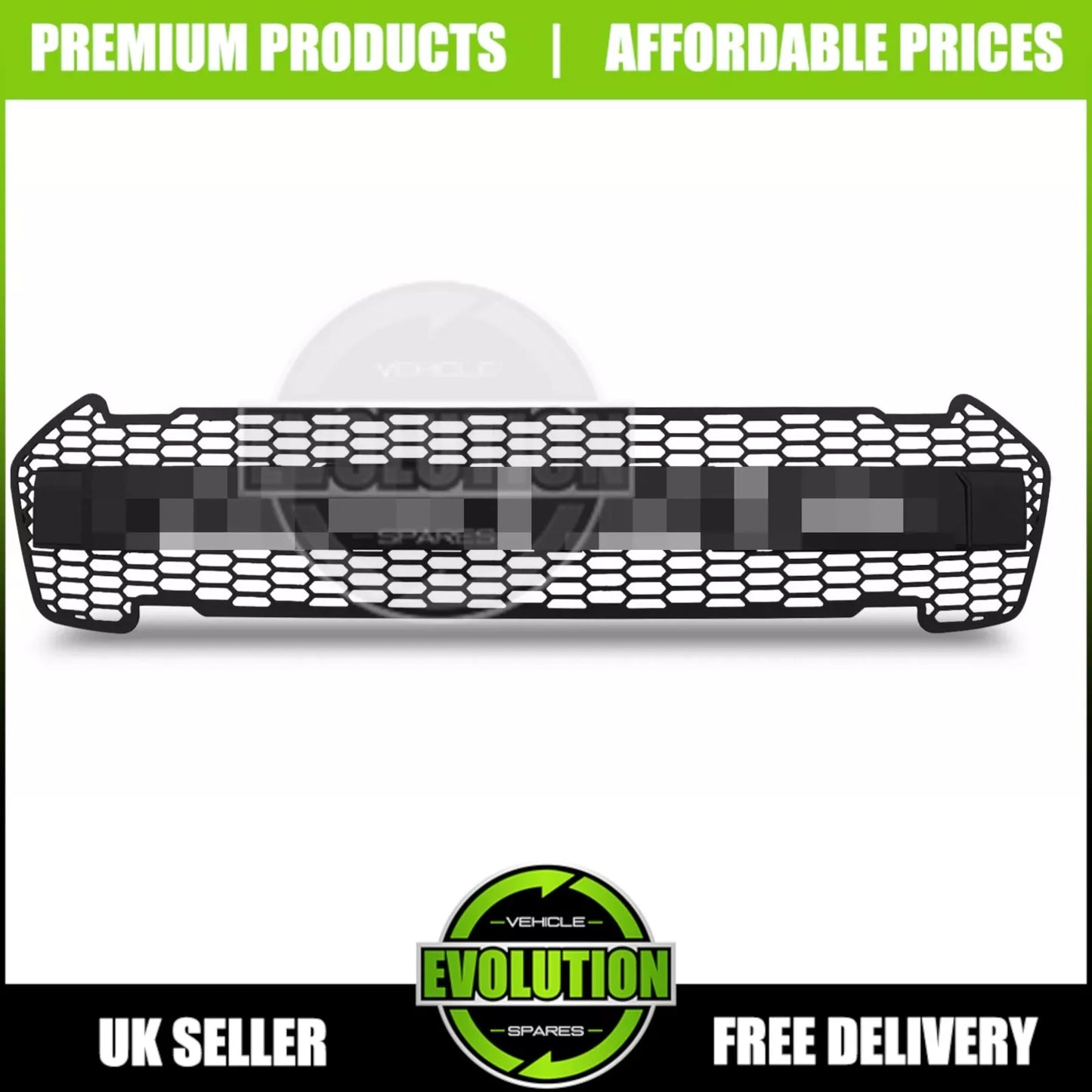 MATTE BLACK FRONT GRILLE BUMPER GRILL UPGRADE LED FOR FORD RANGER T7 2015-2017
