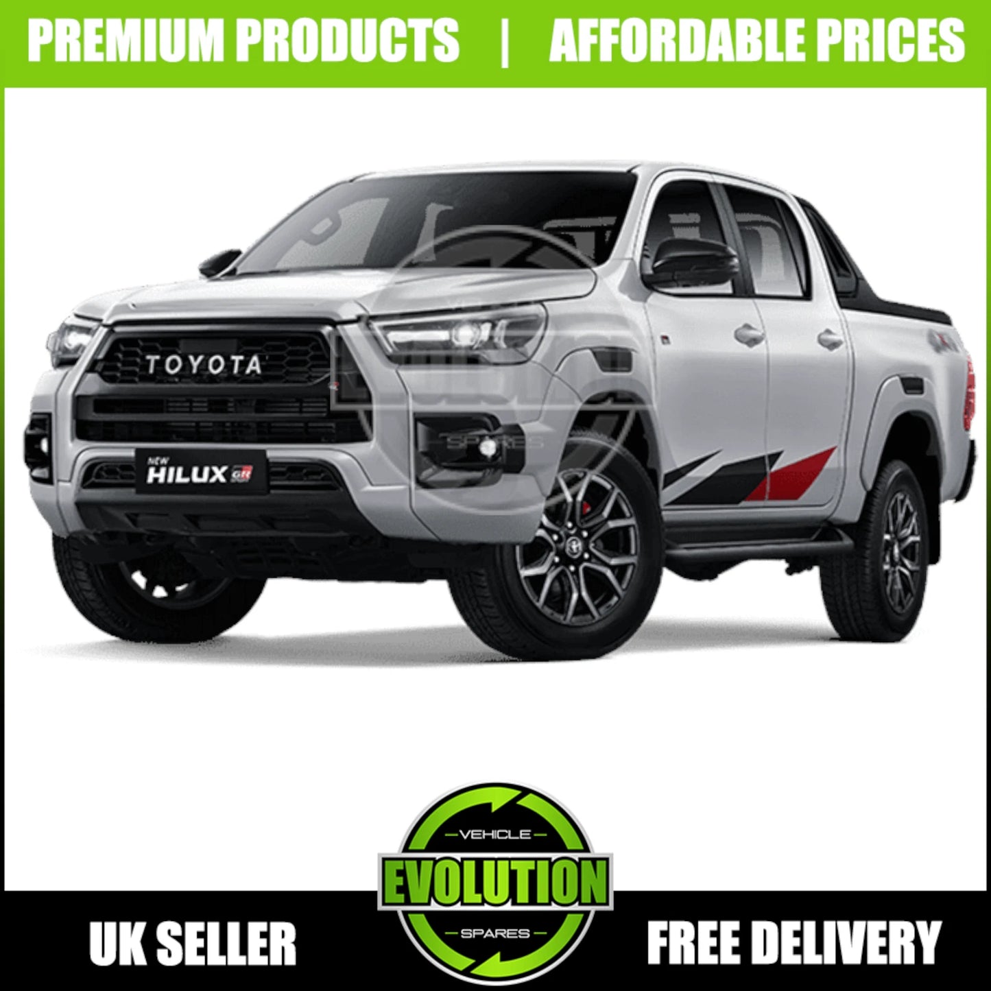 FRONT GRILLE GRILL GR SPORT STYLE MATTE FITS TOYOTA HILUX INVINCIBLE 2020-2024