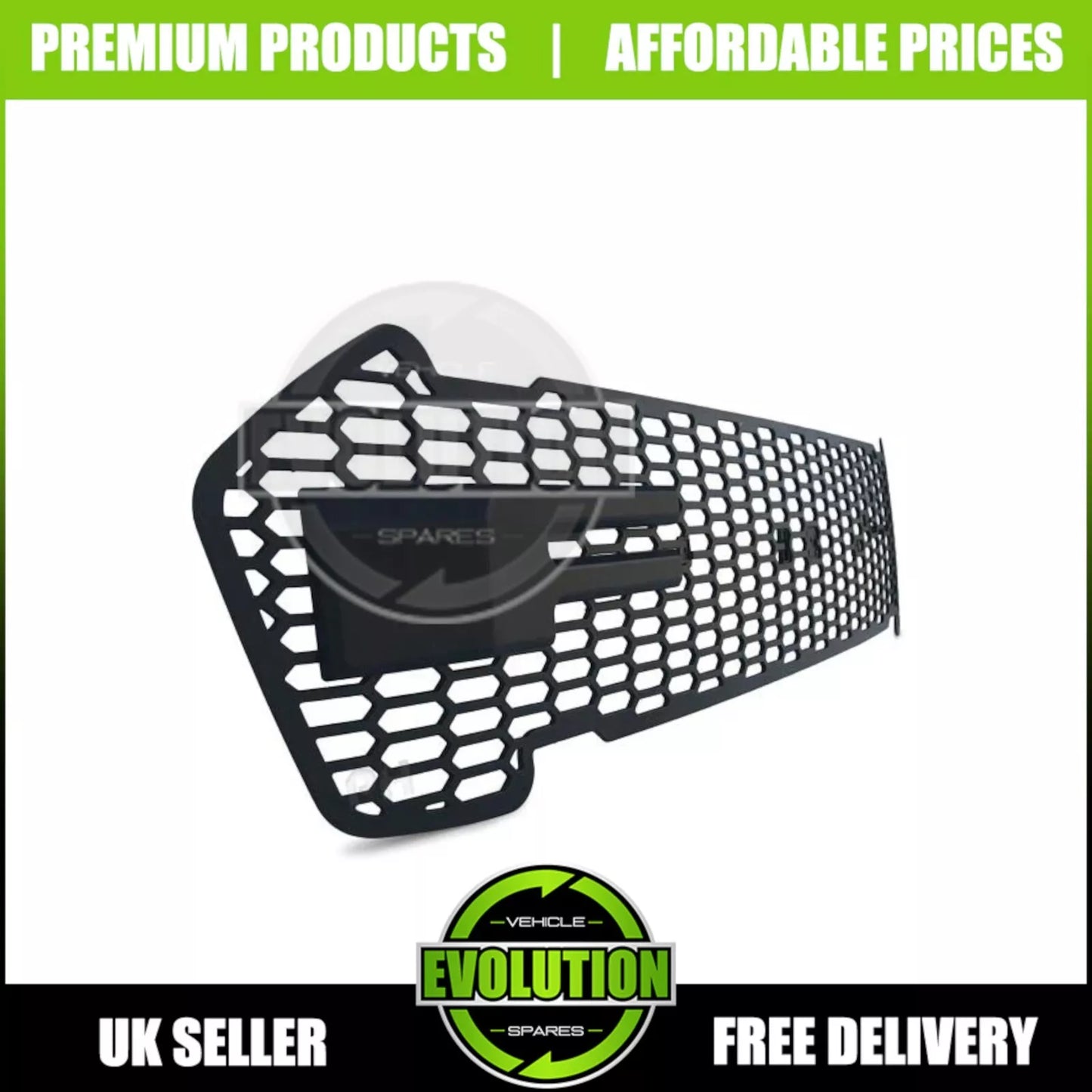 MATTE BLACK FRONT GRILLE BUMPER GRILL UPGRADE LED FOR FORD RANGER T7 2015-2017