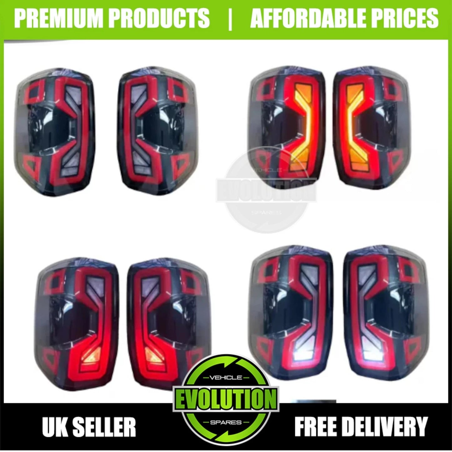 REAR LIGHTS LED TINTED TAIL LAMPS DRL UPGRADE FIT FORD RANGER 2023-2025 T9