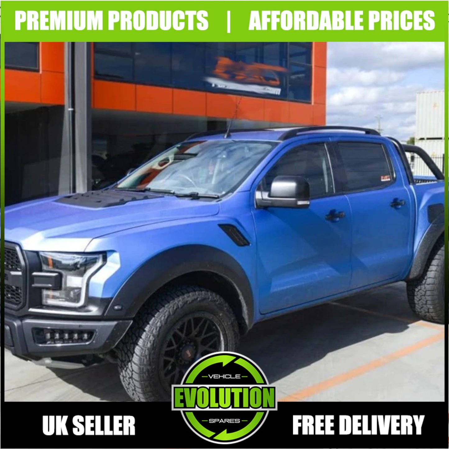 Ford Ranger 2012-2022 F-150 Raptor Style Wing Mirror Set with LED