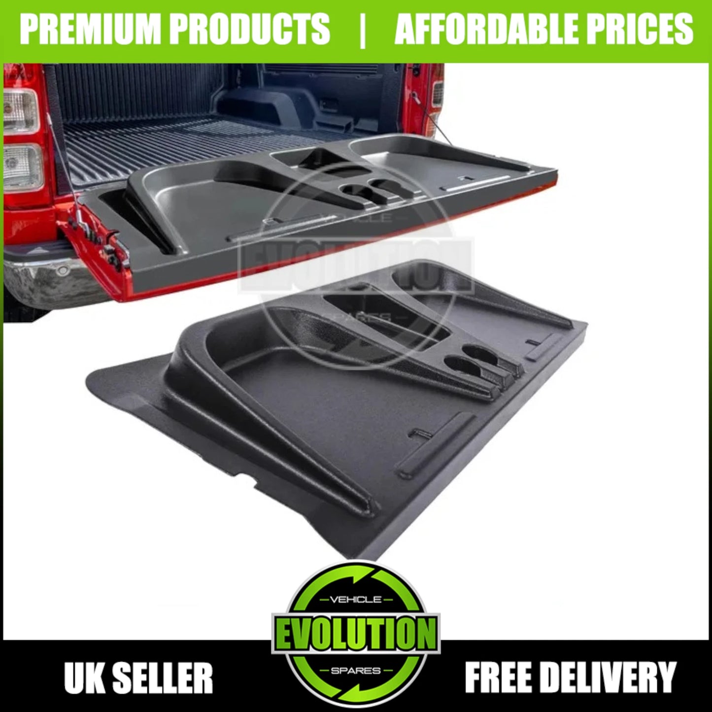 TAILGATE SEAT BENCH CHAIR CUP HOLDERS BED FOR FORD RANGER T6 T7 T8 2012-2022