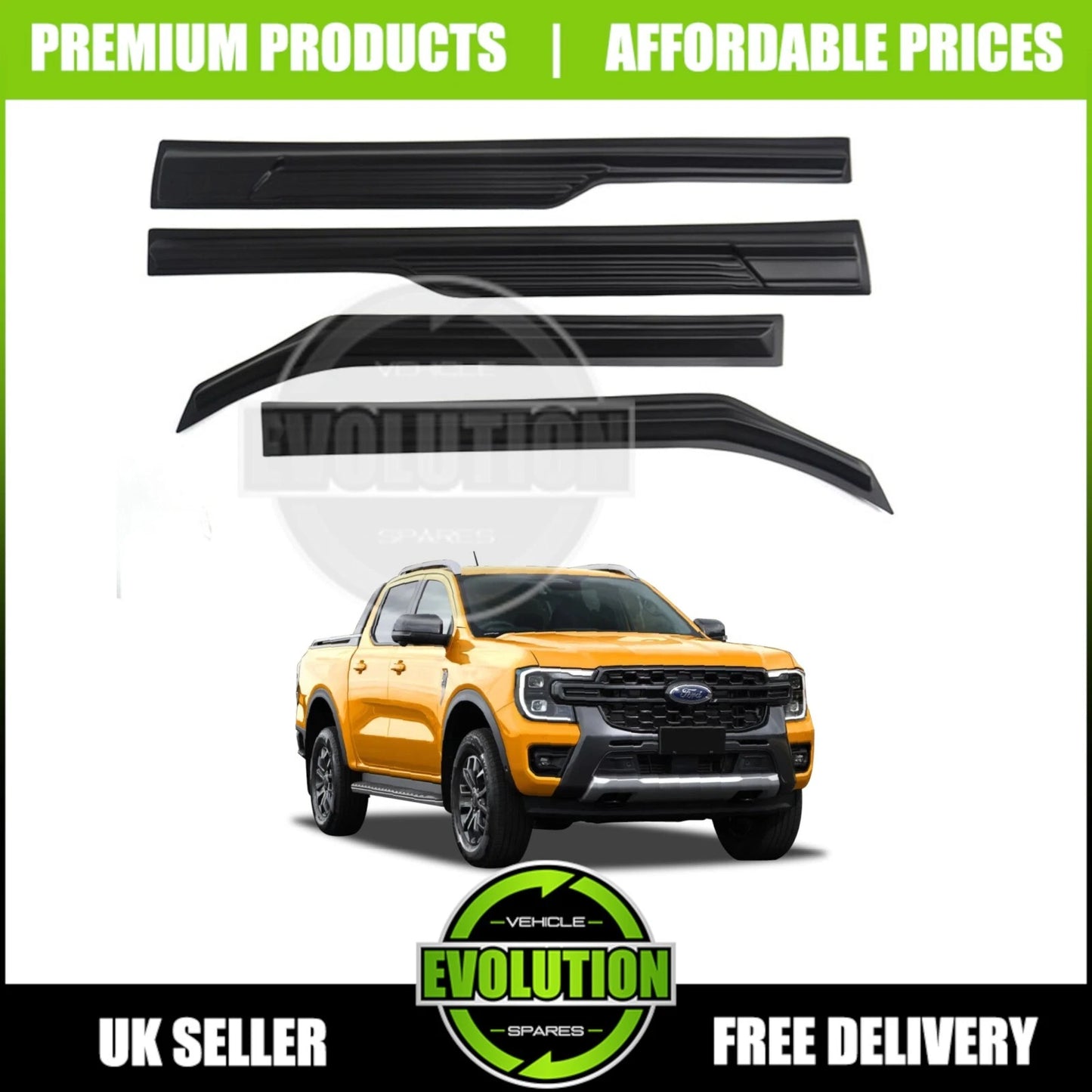 DOOR CLADDING MOULDING TRIM PROTECTION BODY KIT FOR FORD RANGER T9 2023-