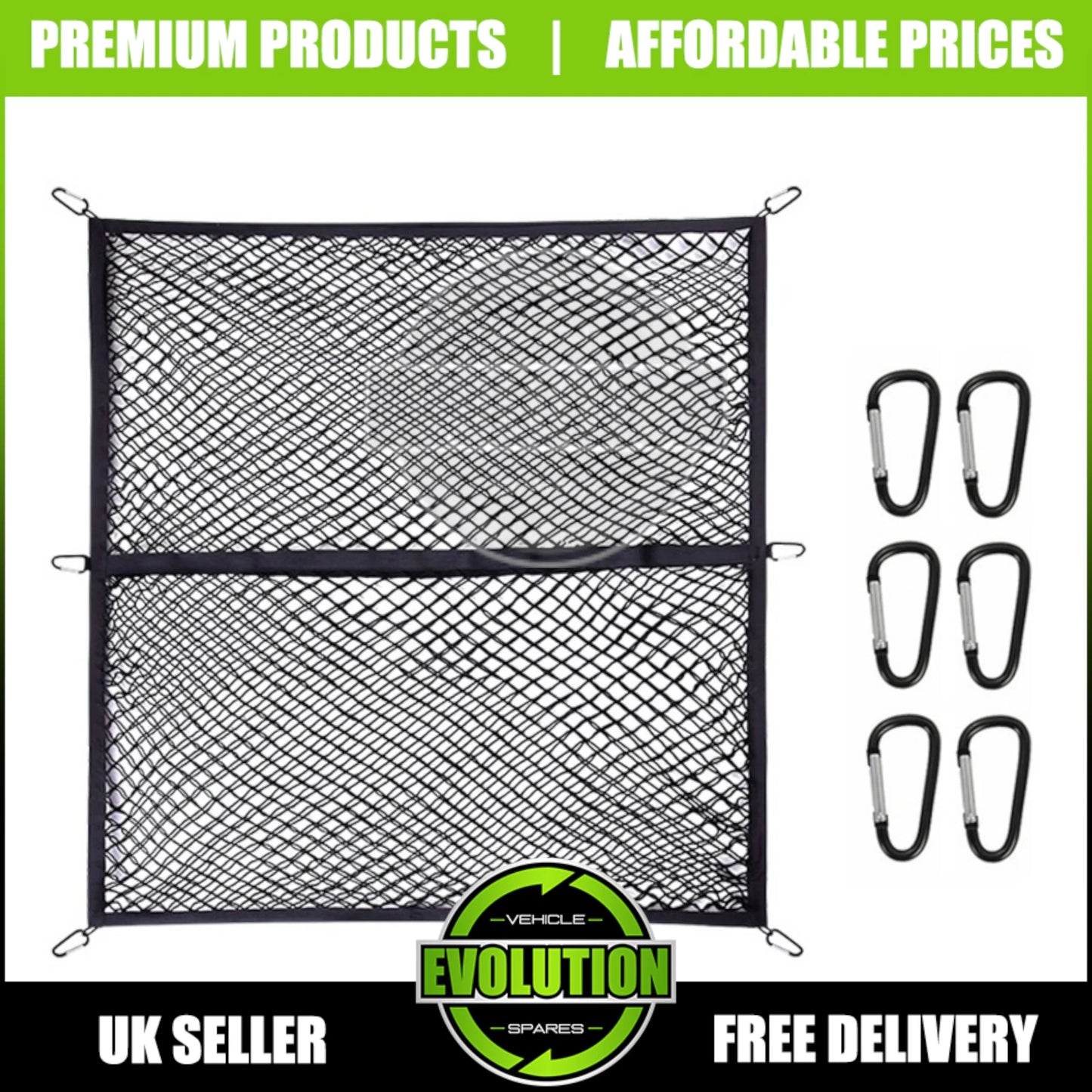 Large Cargo Net Nylon Elastic Mesh Luggage Pickup Fits Ford Ranger 2012-2025