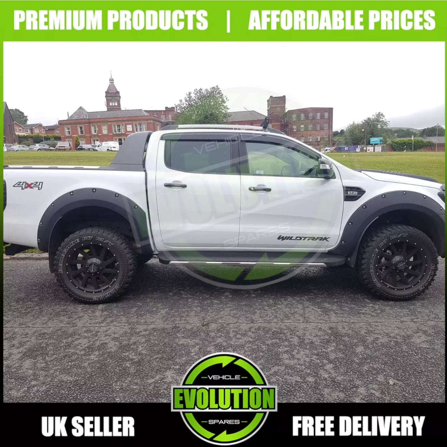 BONNET GUARD BUG DEFLECTOR AND WIND DEFLECTORS TO FIT FORD RANGER T6 2011-2015