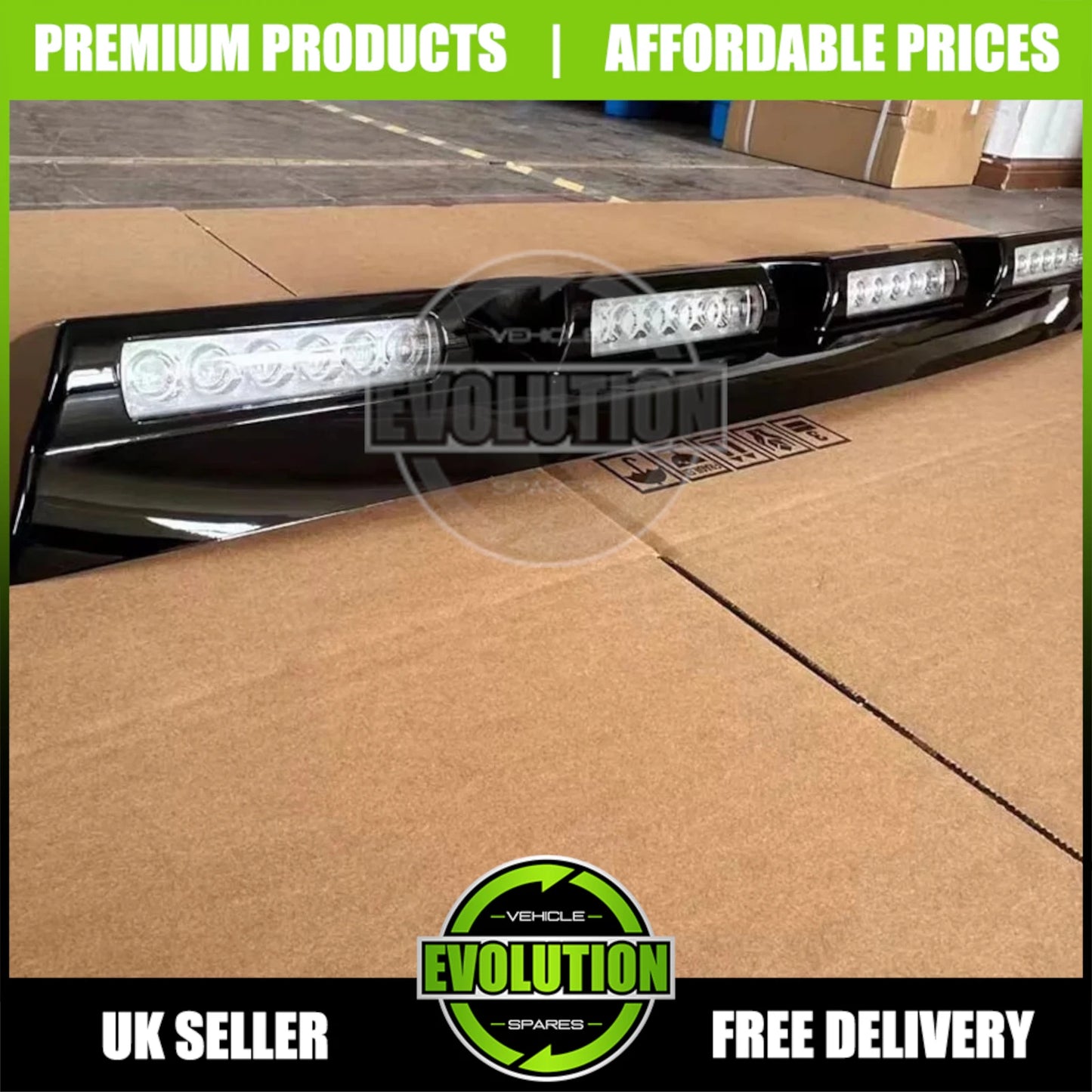 Gloss Black Roof Qaud Light Pod Bar LED Lamp Fits Ford Ranger 2023-2025 T9