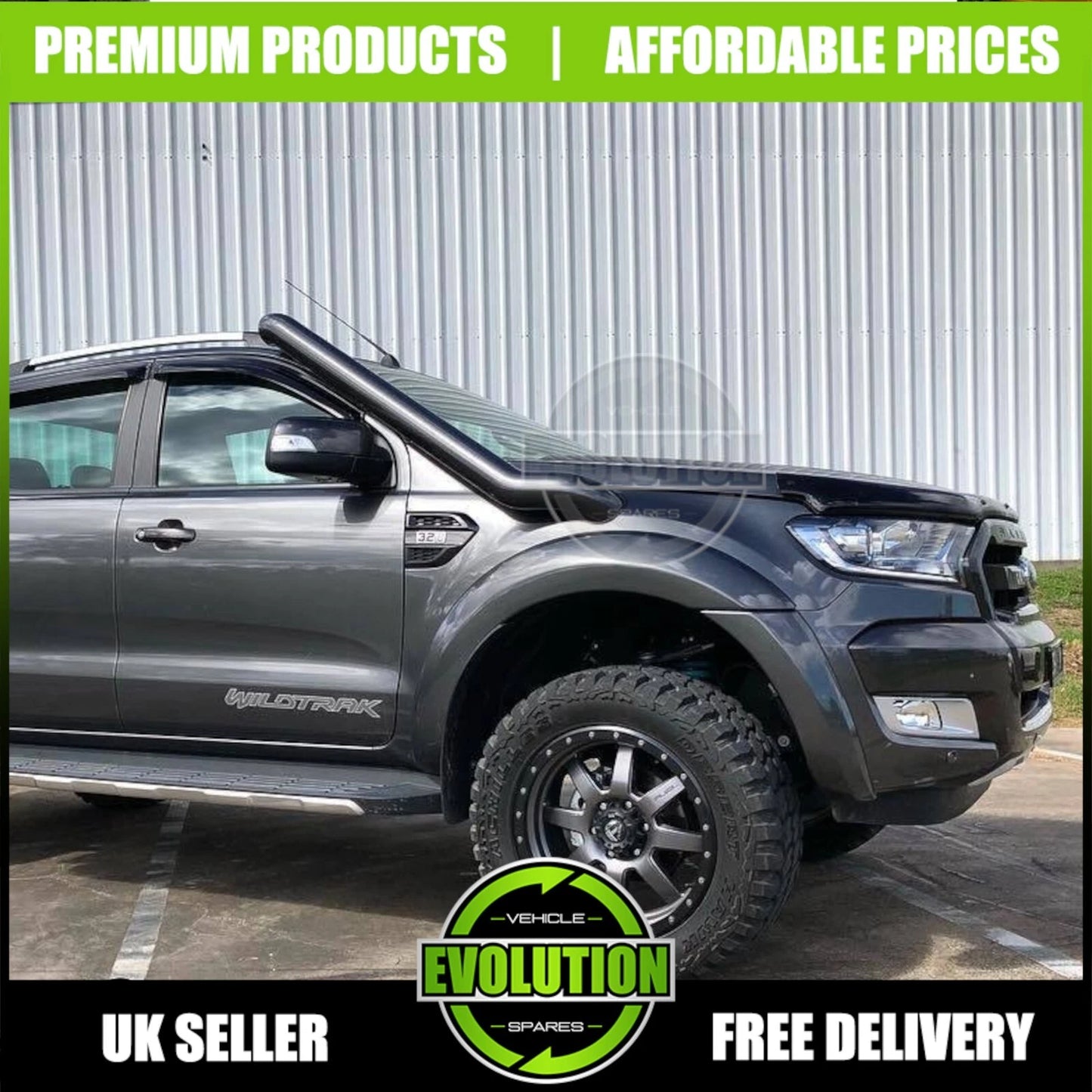 STAINLESS STEEL AIR INTAKE INDUCTION SNORKEL KIT FOR FORD RANGER T6 T7 T8 12-22