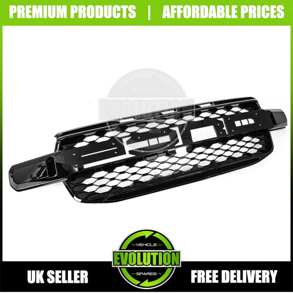 GLOSS BLACK HONEYCOMB FRONT GRILLE GRILL FOR FORD RANGER T9 WILDTRAK 2023-2025