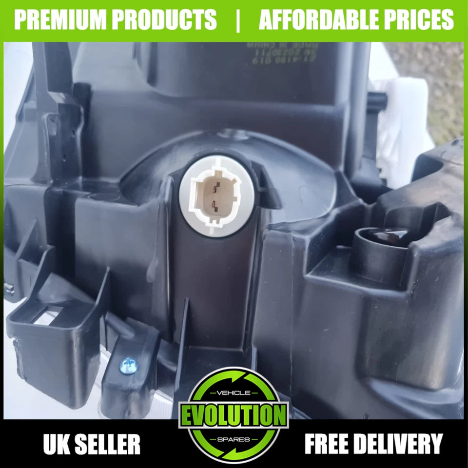 Headlight Chrome Head lamps Drivers light Halogen Fits Nissan NP300 Navara 2016-2022