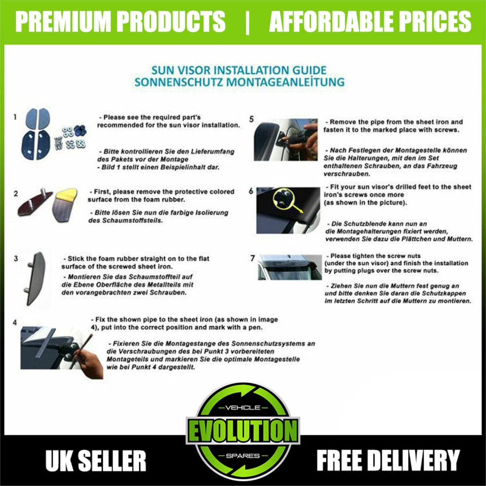 New It's free to sell on eBay Excludes Vehicles and business sellers Sell one like this Share FITS FORD TRANSIT CONNECT 2013-2021 SUNVISOR DEFLECTOR WIND SUN VISOR PROTECTOR